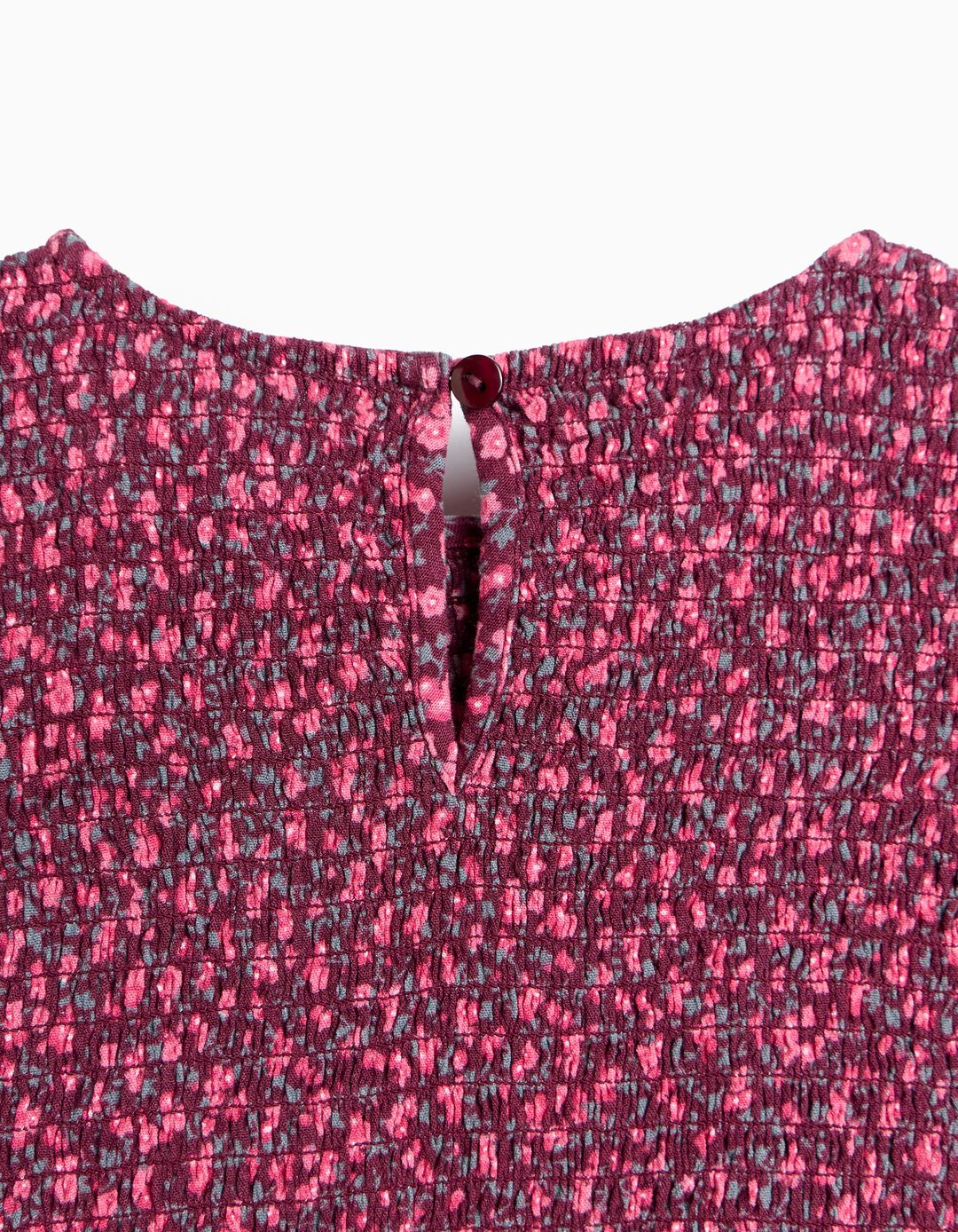 Blusa Smock, Menina, Rosa Escuro