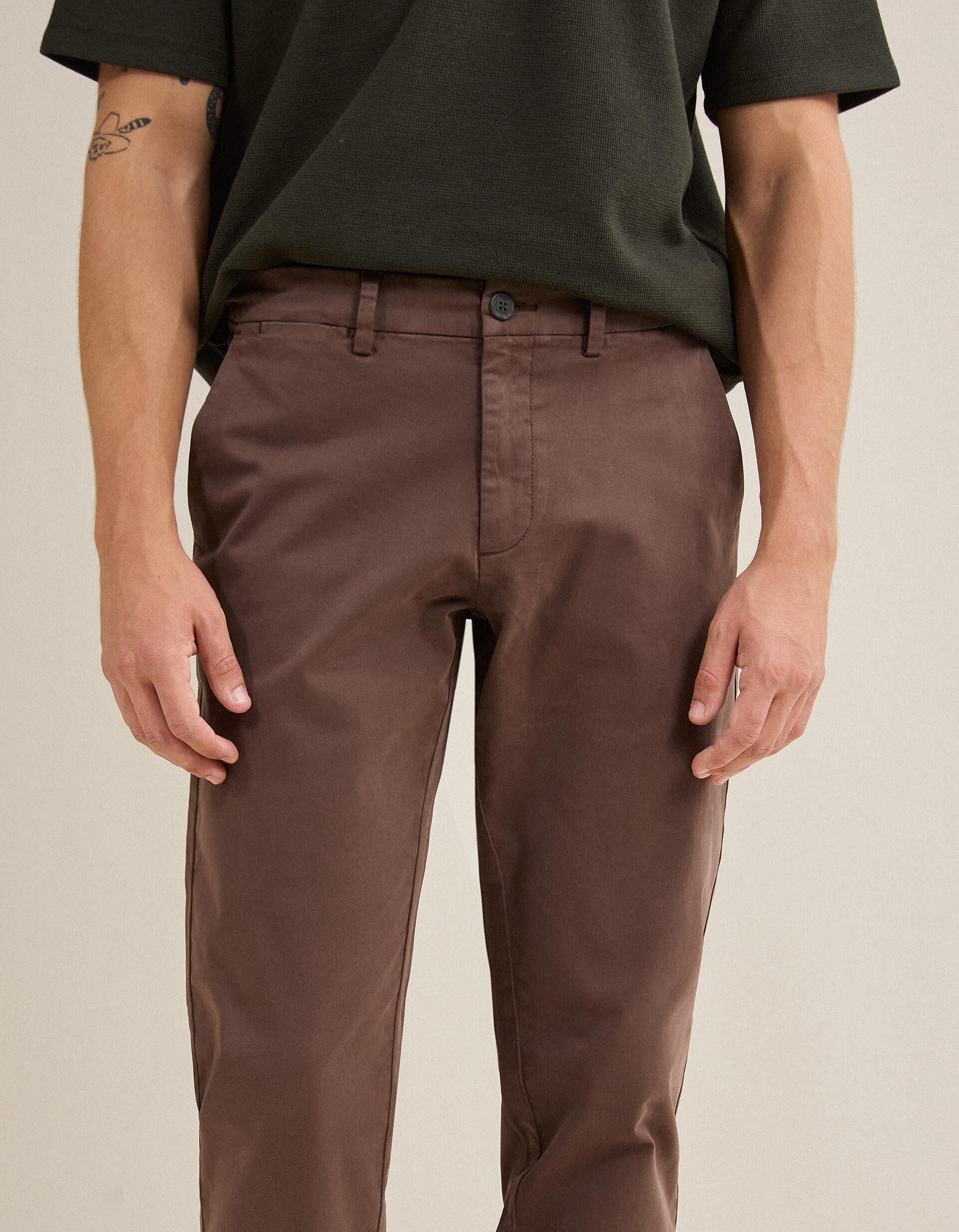 Comprar Online Cal&ccedil;as Chino Slim, Homem, Castanho