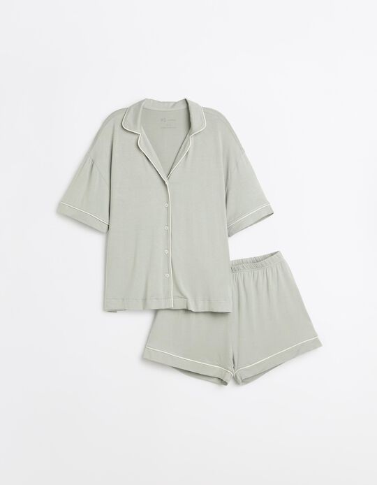 Comprar Online Pijama Em Viscose, Mulher, Verde Claro