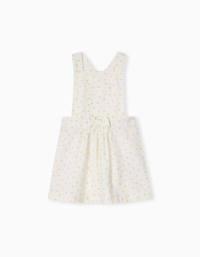 Pinafore Dress, Baby Girls, White