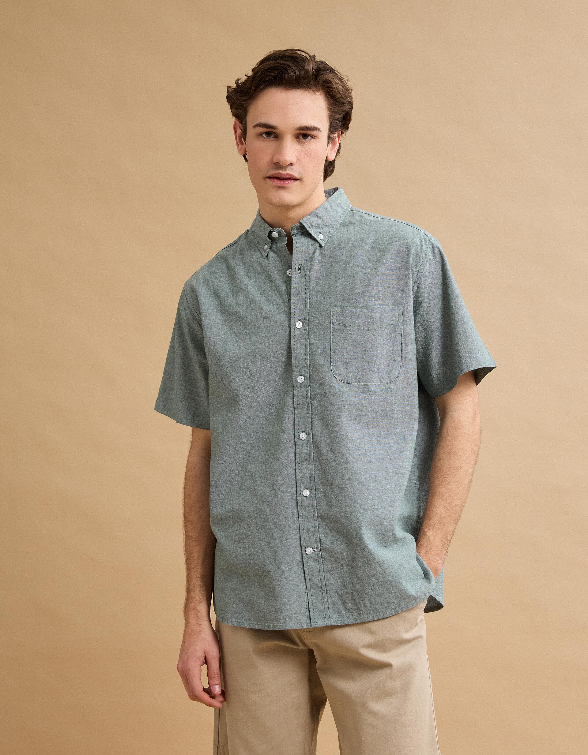 Comprar Online Camisa Manga Curta, Homem, Verde Escuro