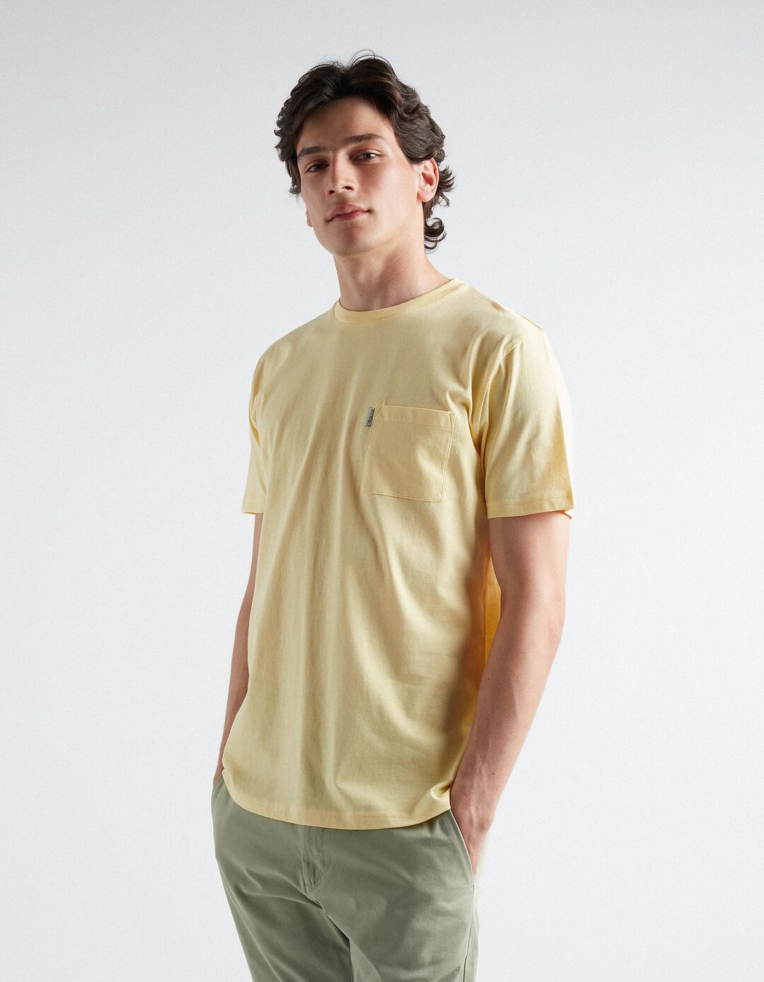 T-shirt Bolso, Homem, Amarelo