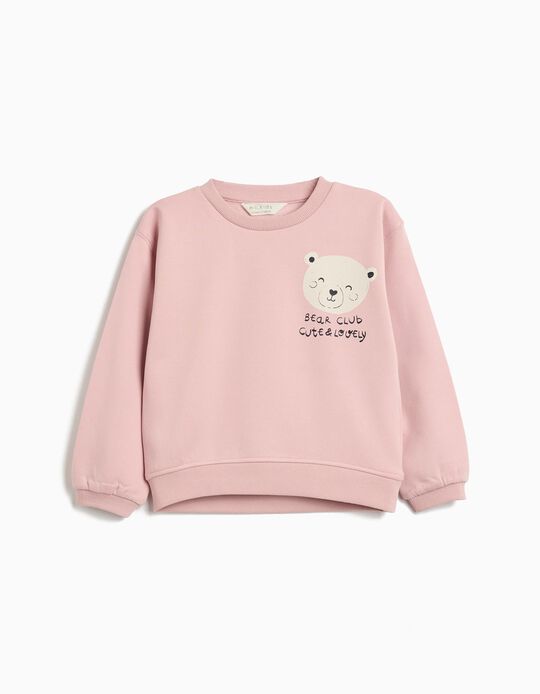 Comprar Online Sweatshirt de Felpa, Menina, Rosa Claro