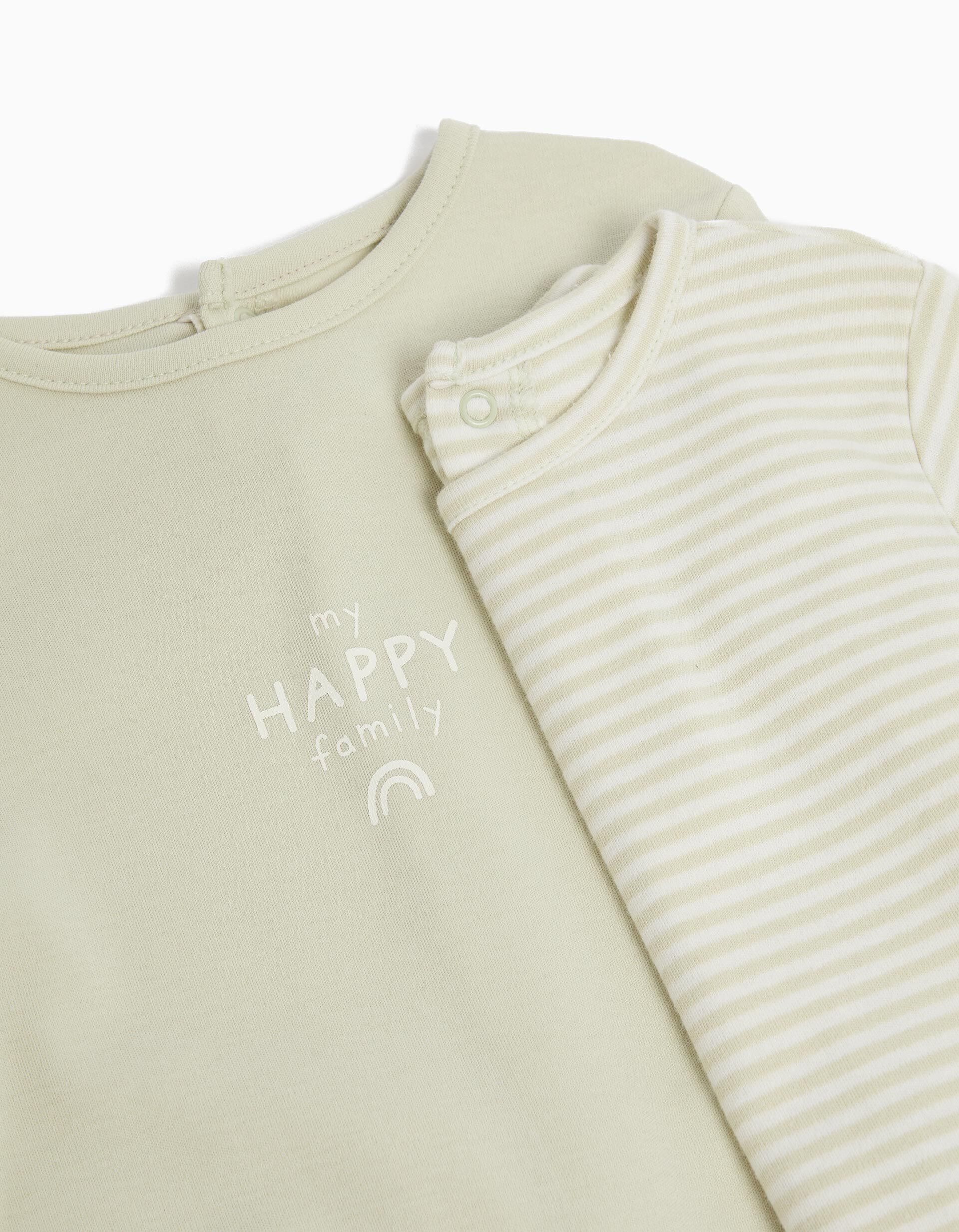 Comprar Online Pack 2 Babygrows Jersey, Beb&eacute;, Verde Claro