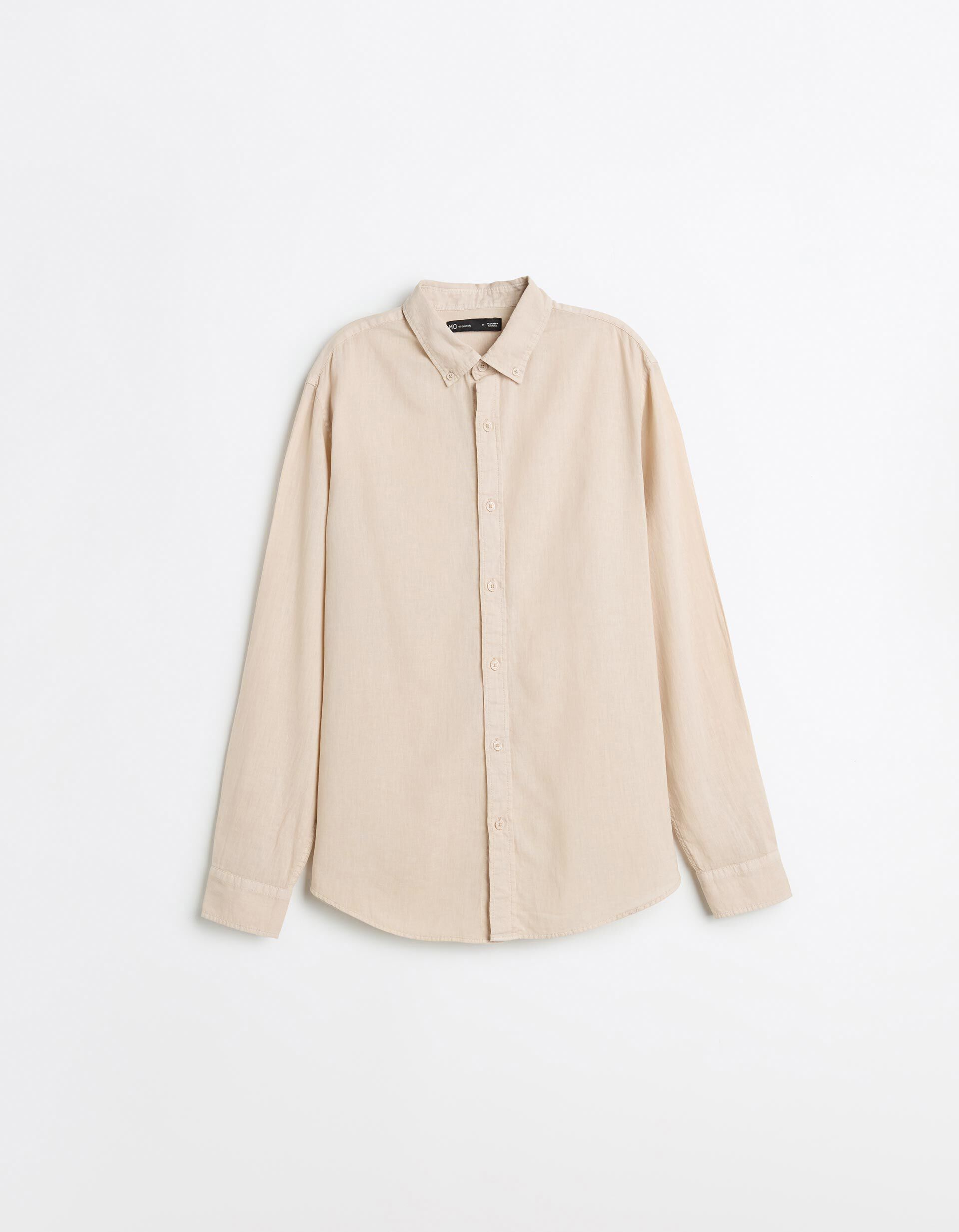 Comprar Online Camisa com Linho, Homem, Bege Claro