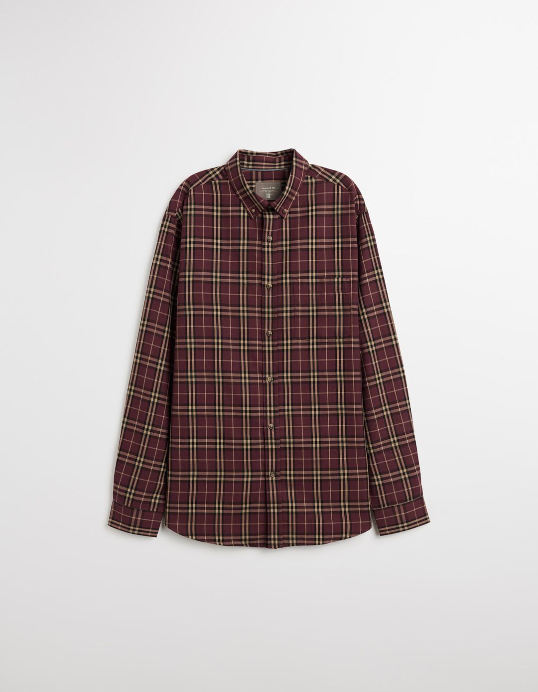 Camisa de Xadrez, Homem, Vermelho Escuro