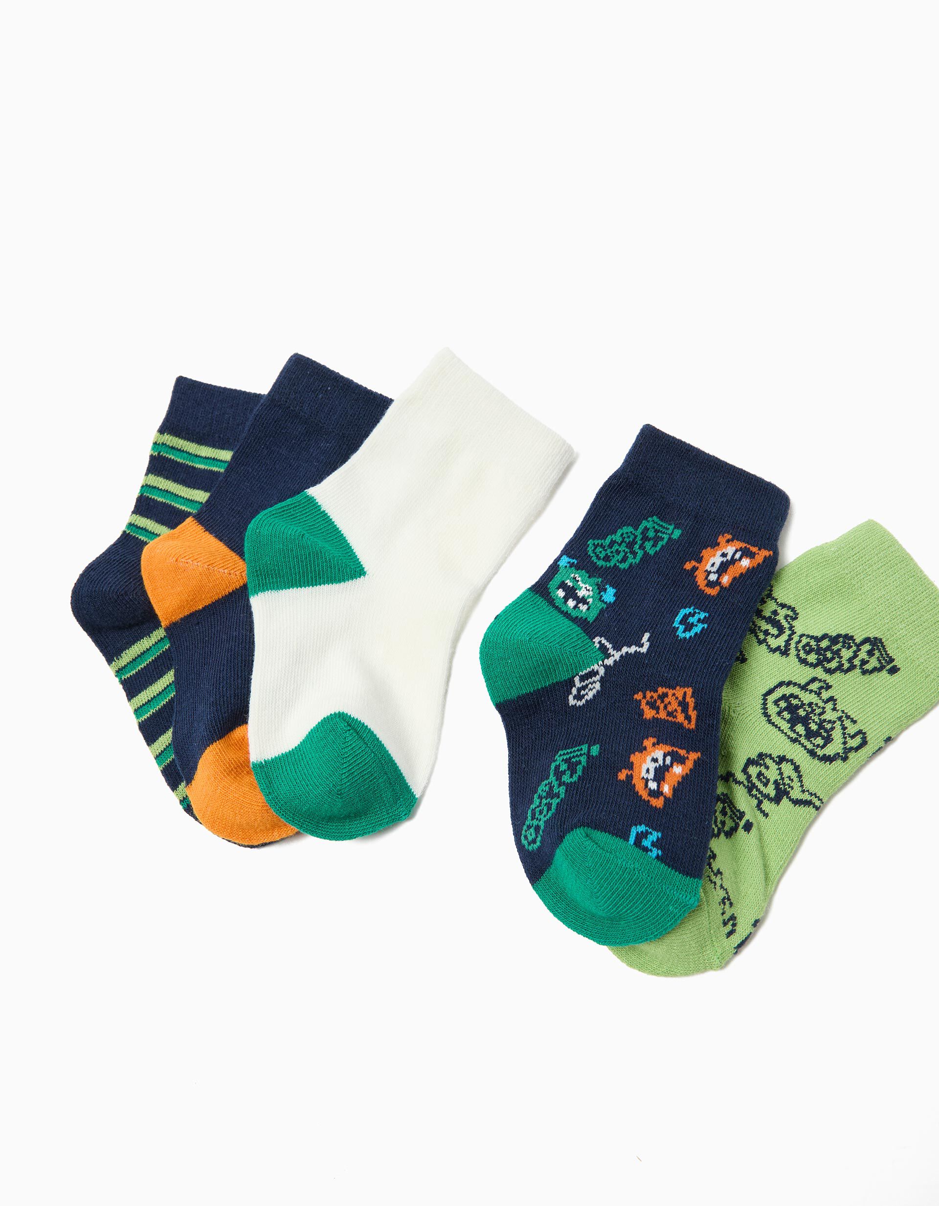 Comprar Online Pack 5 Pares de Meias, Menino, Multicor