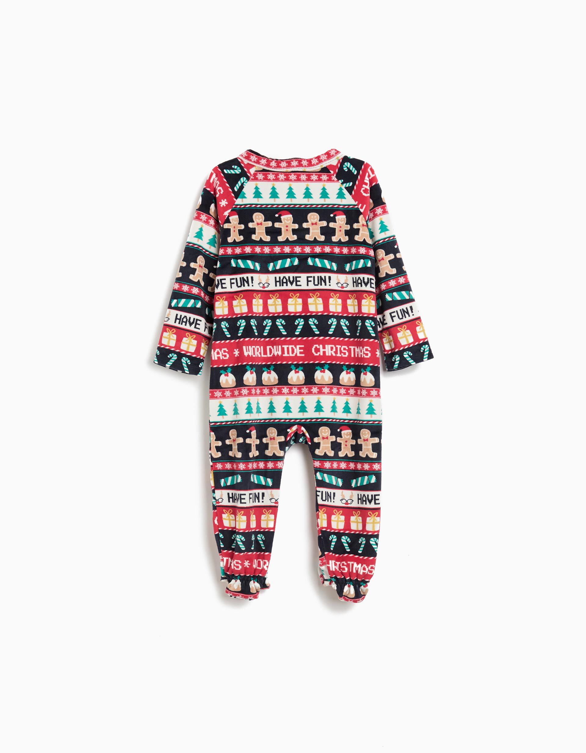 Comprar Online Babygrow Aveludado de Natal, Rec&eacute;m-Nascido, Azul Escuro