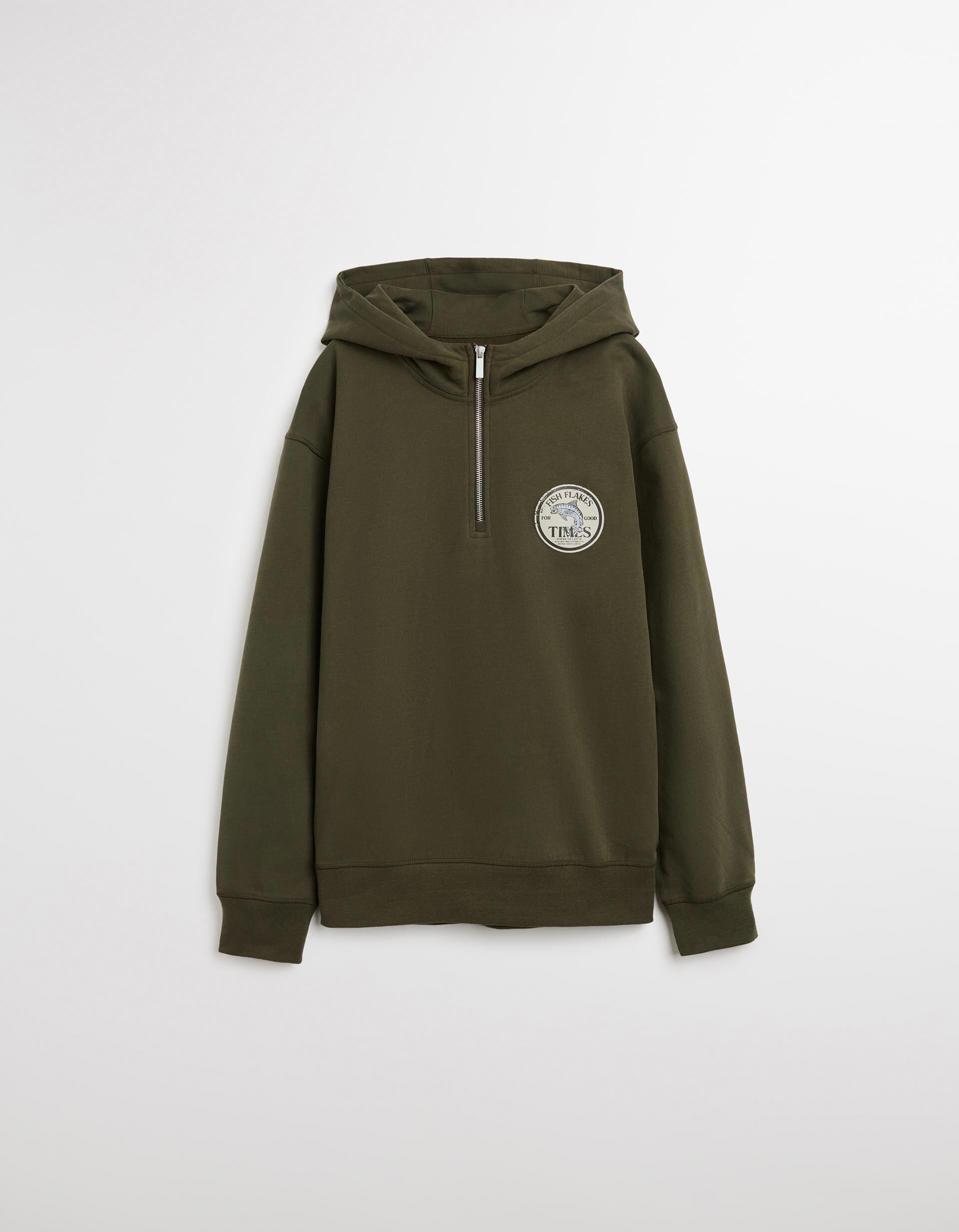 Comprar Online Sweatshirt com Capuz, Homem, Verde Escuro