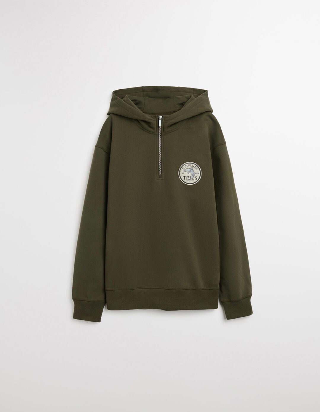 Sweatshirt com Capuz, Homem, Verde Escuro