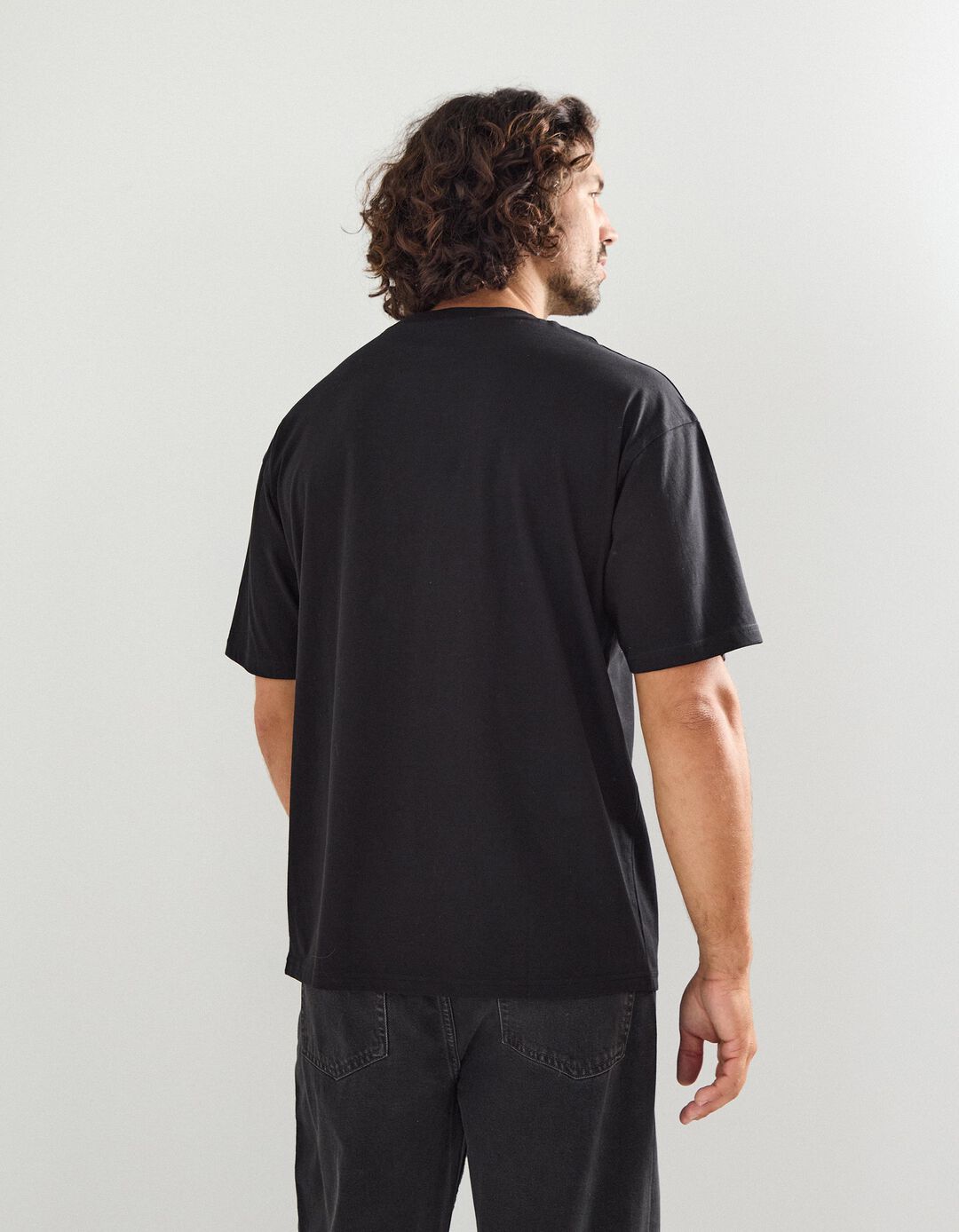 T-shirt, Homem, Preto