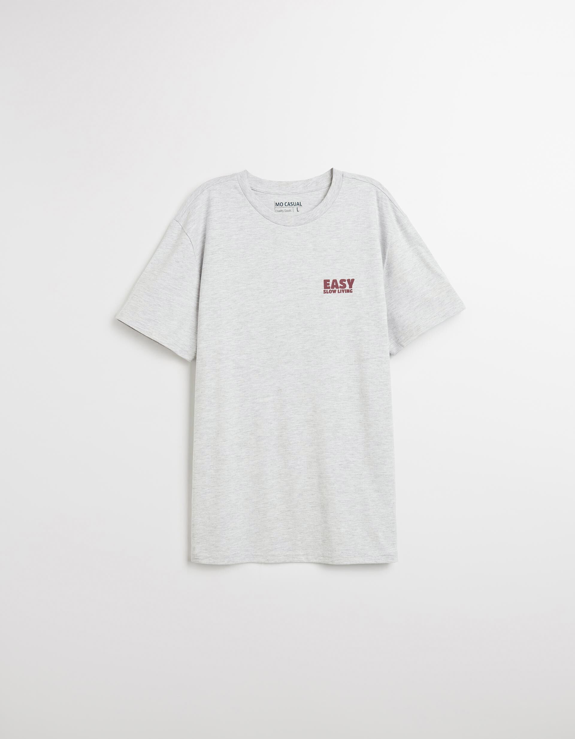 Comprar Online T-shirt Print, Homem, Cinzento Claro