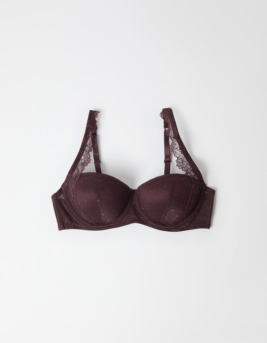 Comprar Online Soutien Push-Up, Mulher, Vermelho Escuro