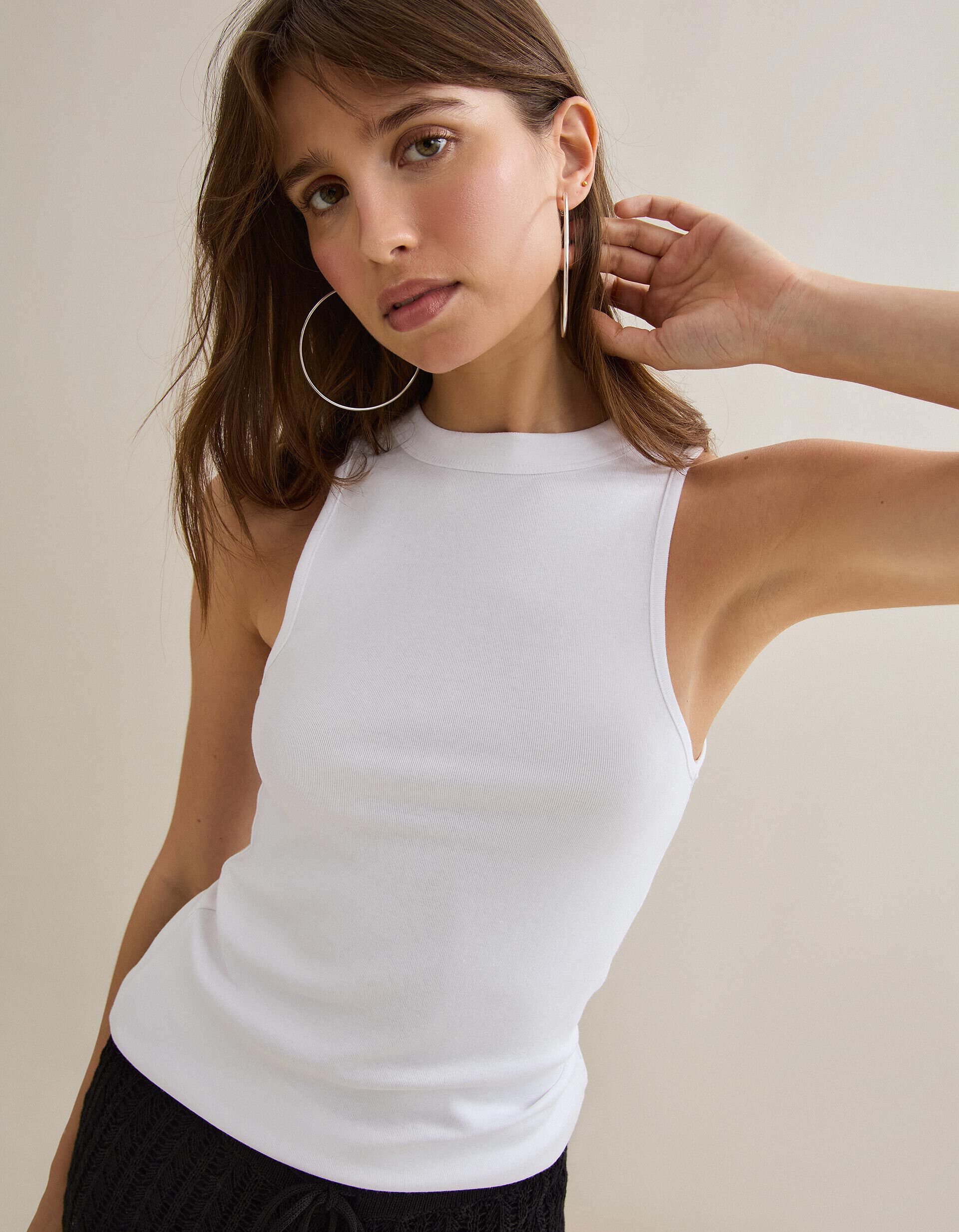 Comprar Online Tank Top com Modal, Mulher, Branco