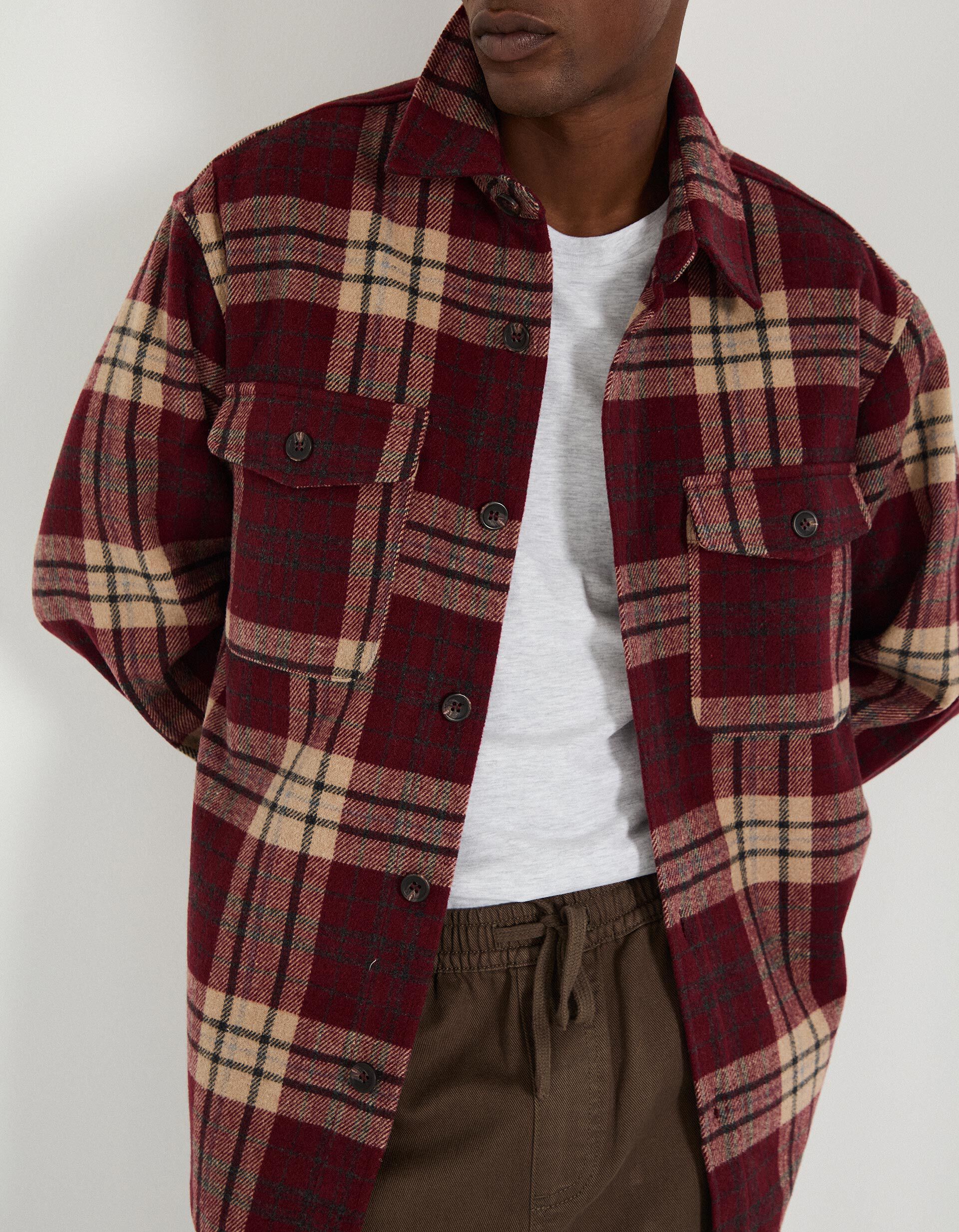 Comprar Online Sobrecamisa, Homem, Vermelho Escuro