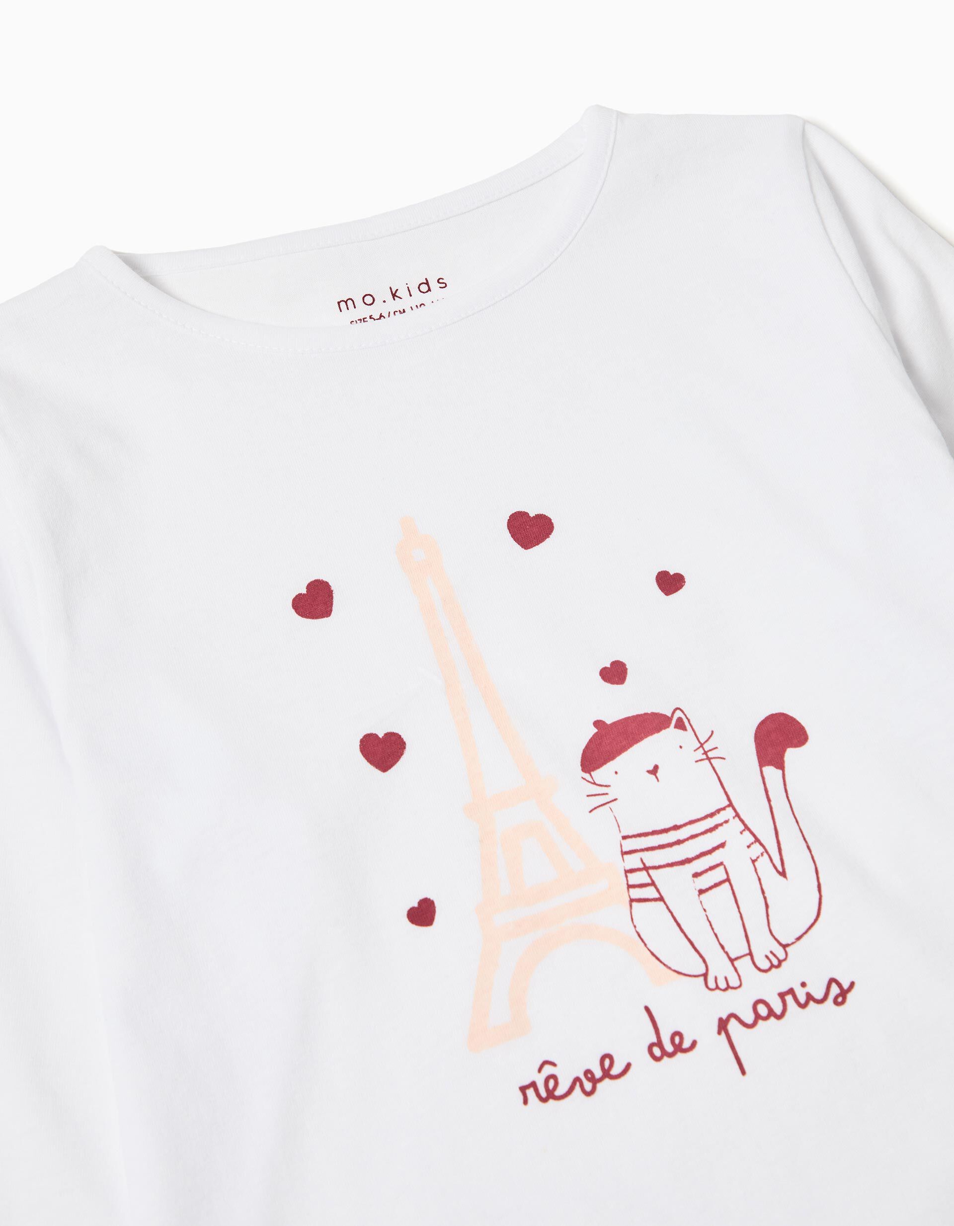 Comprar Online Pijama Jersey, Menina, Branco