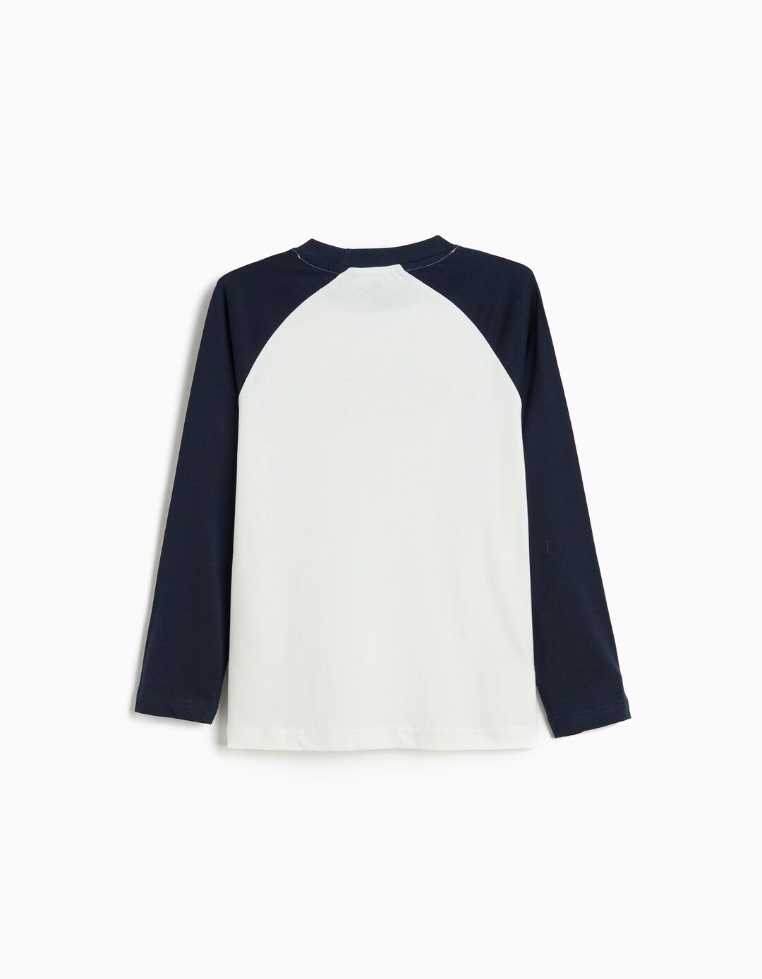 T-shirt Manga Comprida, Menino, Azul Escuro