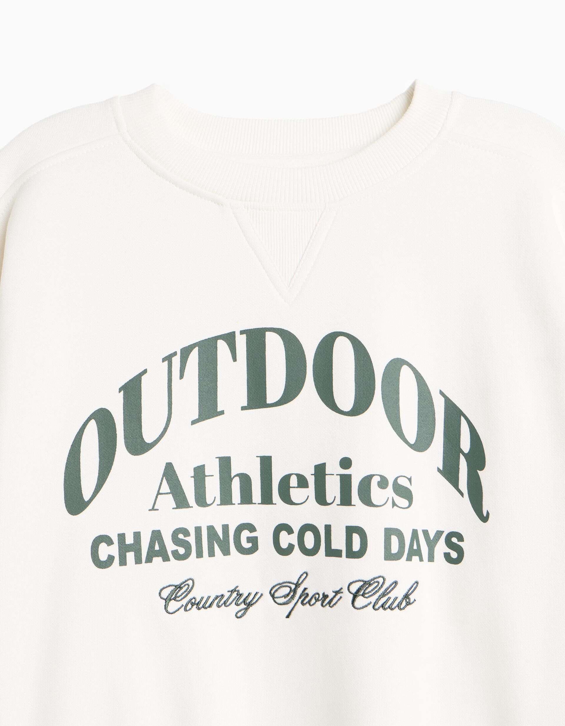 Comprar Online Sweatshirt Estampada, Menino, Branco