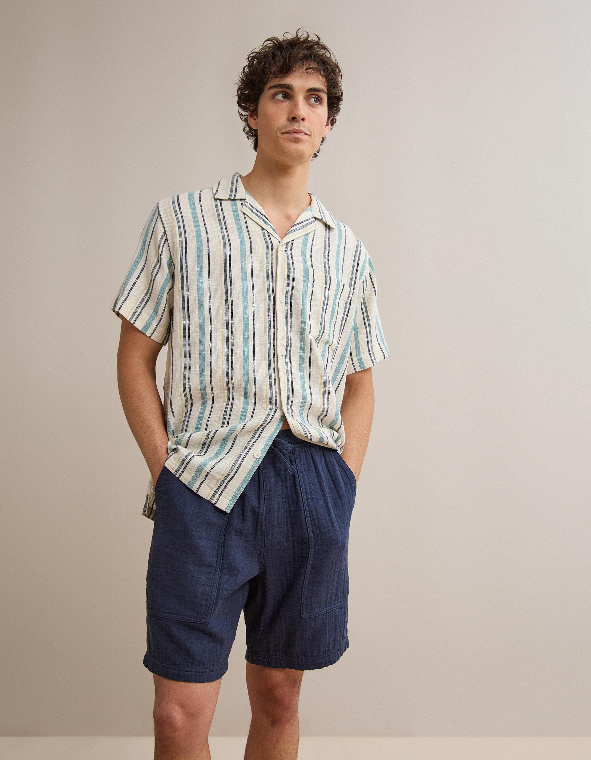 Comprar Online Camisa Riscas, Homem, Azul