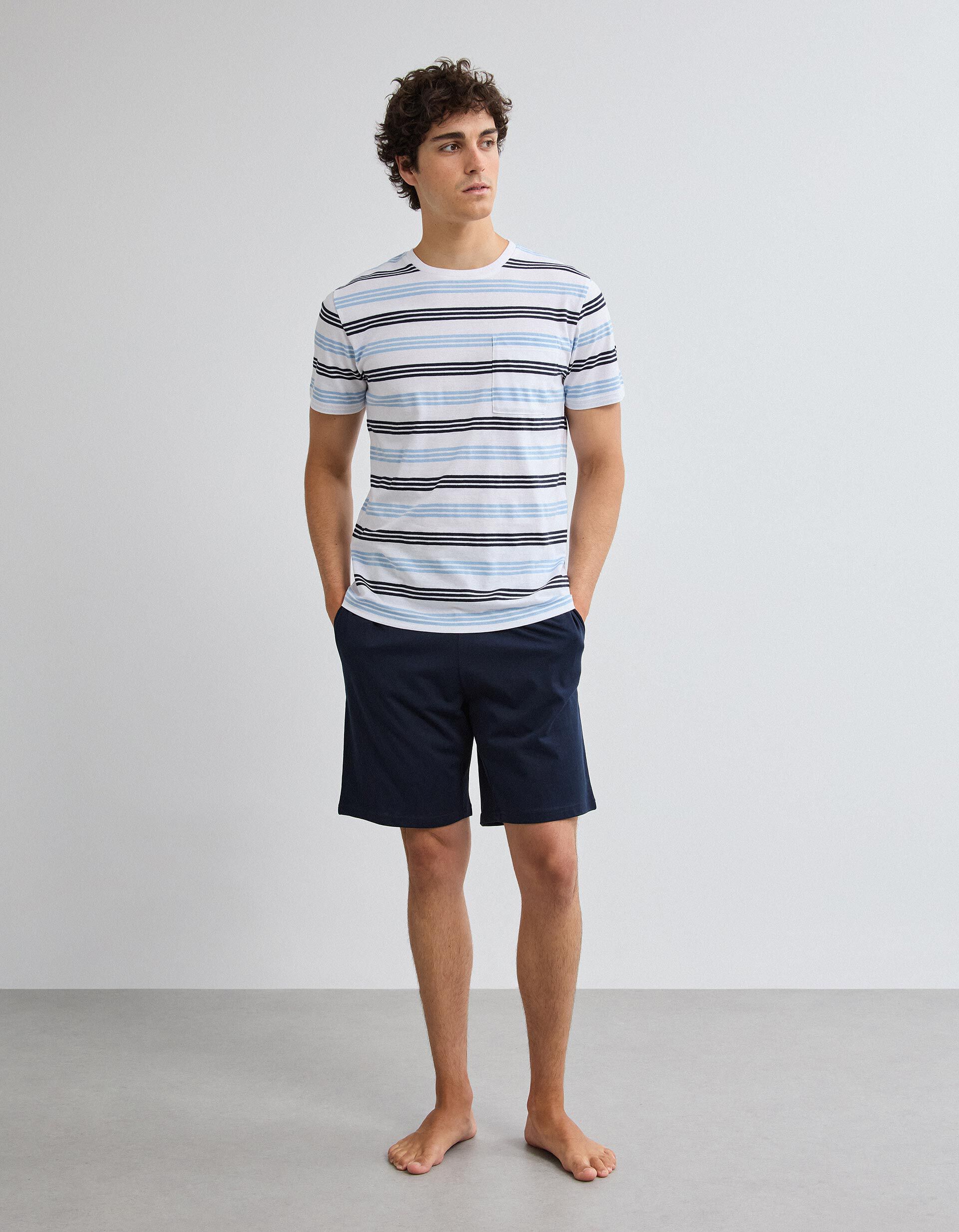 Comprar Online Pijama Riscas, Homem, Branco