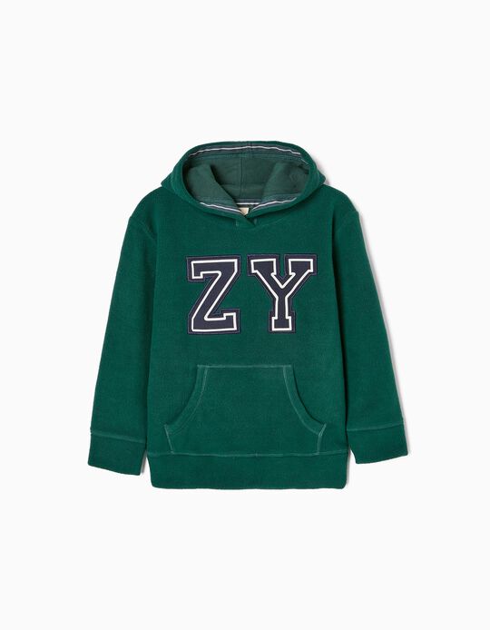 Polar hooded Sweatshirt for Boys 'ZY', Green
