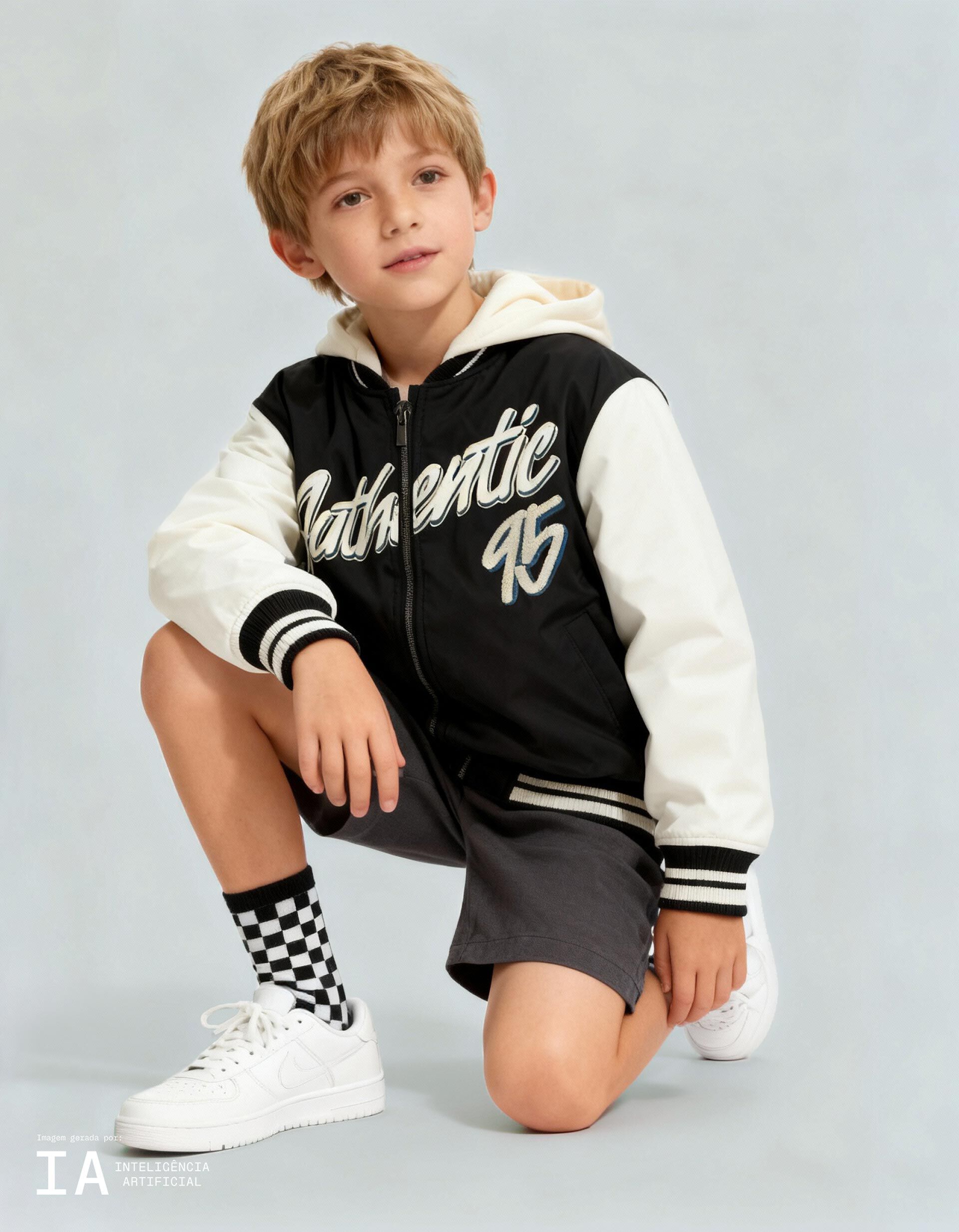 Comprar Online Casaco Bomber com Capuz, Menino, Preto