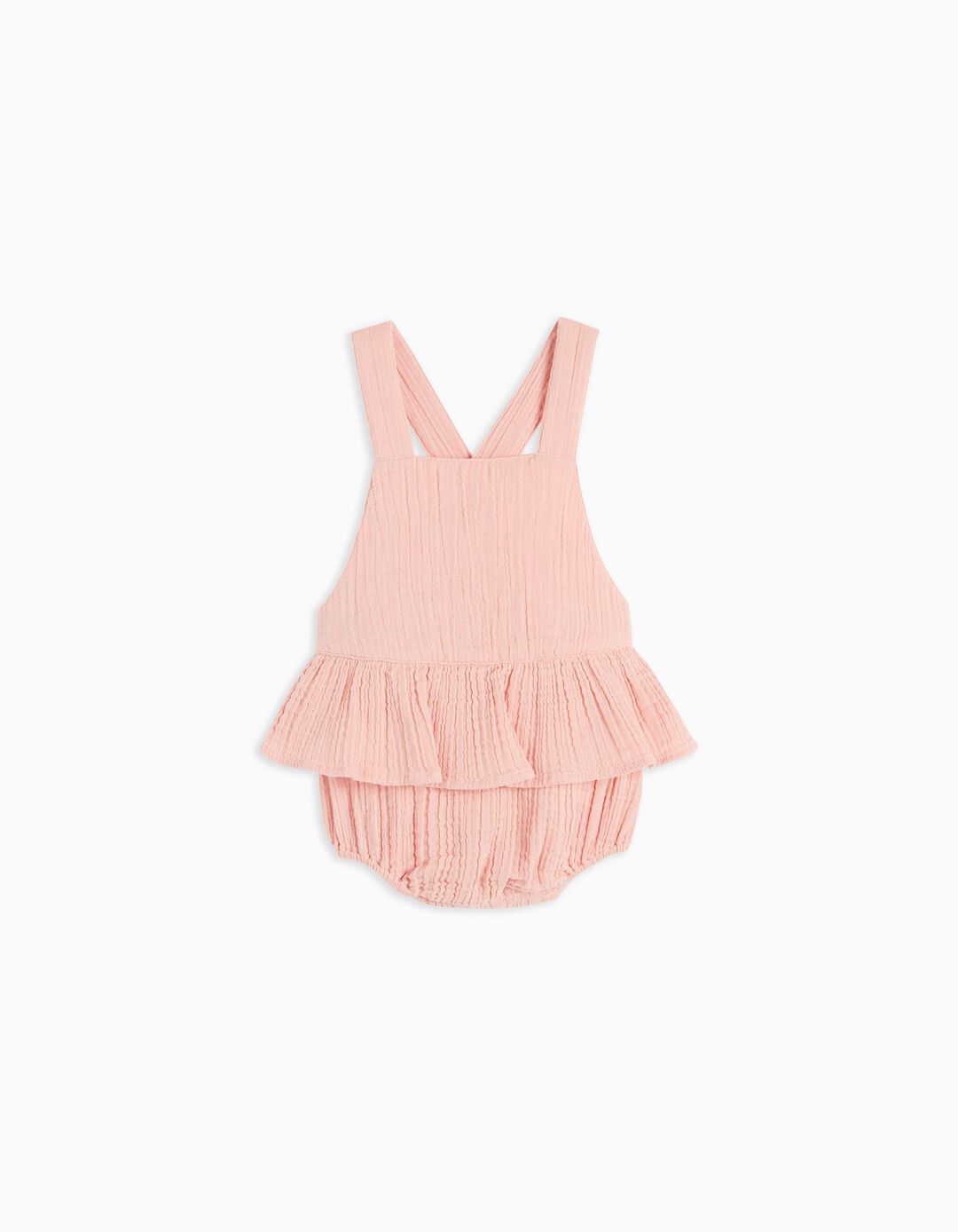 Straps Jumpsuit, Newborn Girls, Light Pink