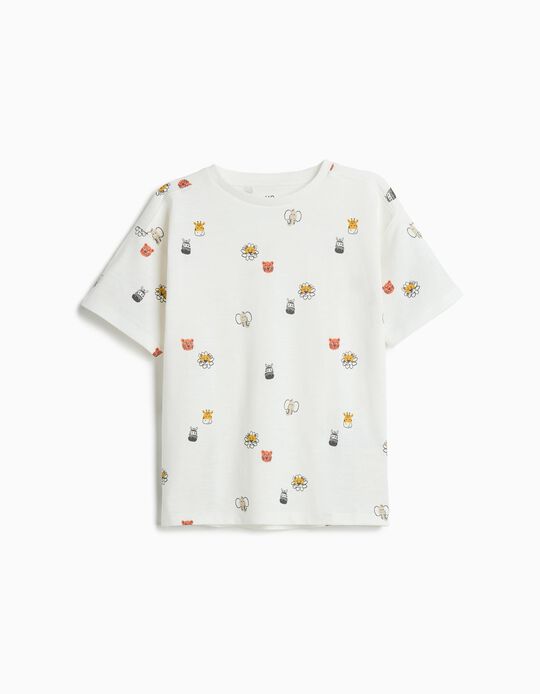 Comprar Online T-shirt Estampada, Menino, Branco