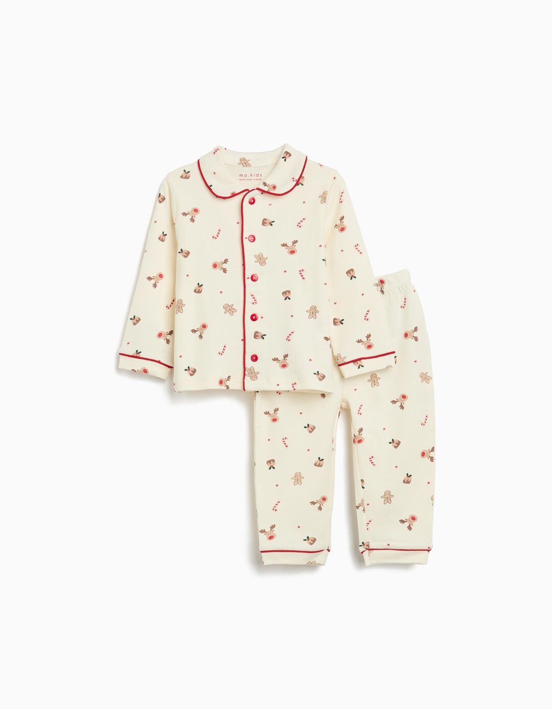 Pijama de Natal, Menino, Bege