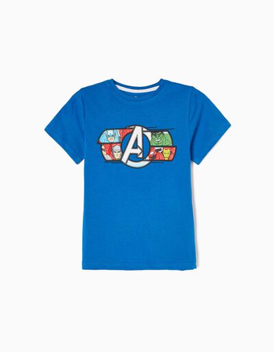 Cotton T-shirt for Boys 'Avengers', Blue