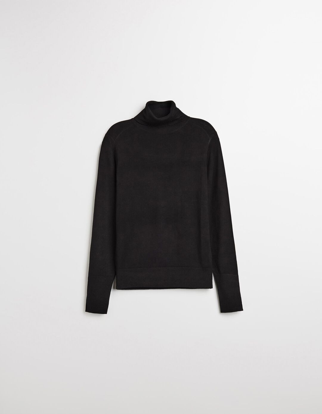 Camisola com Gola Alta, Mulher, Preto
