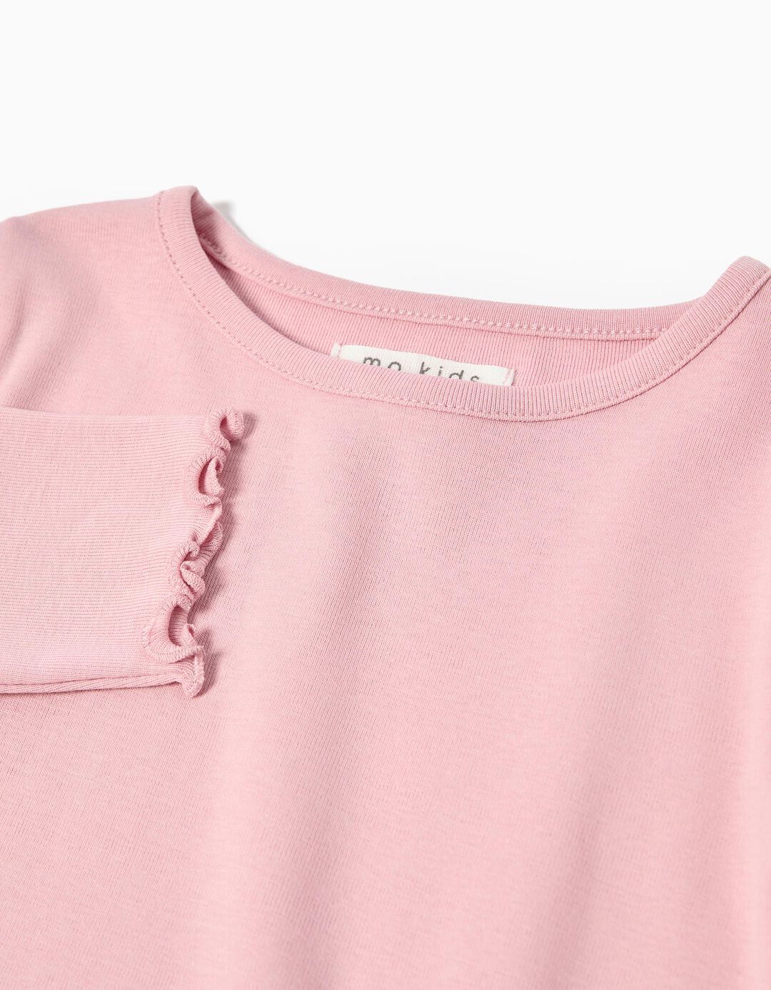 T-shirt de Manga Comprida, Menina, Rosa Claro