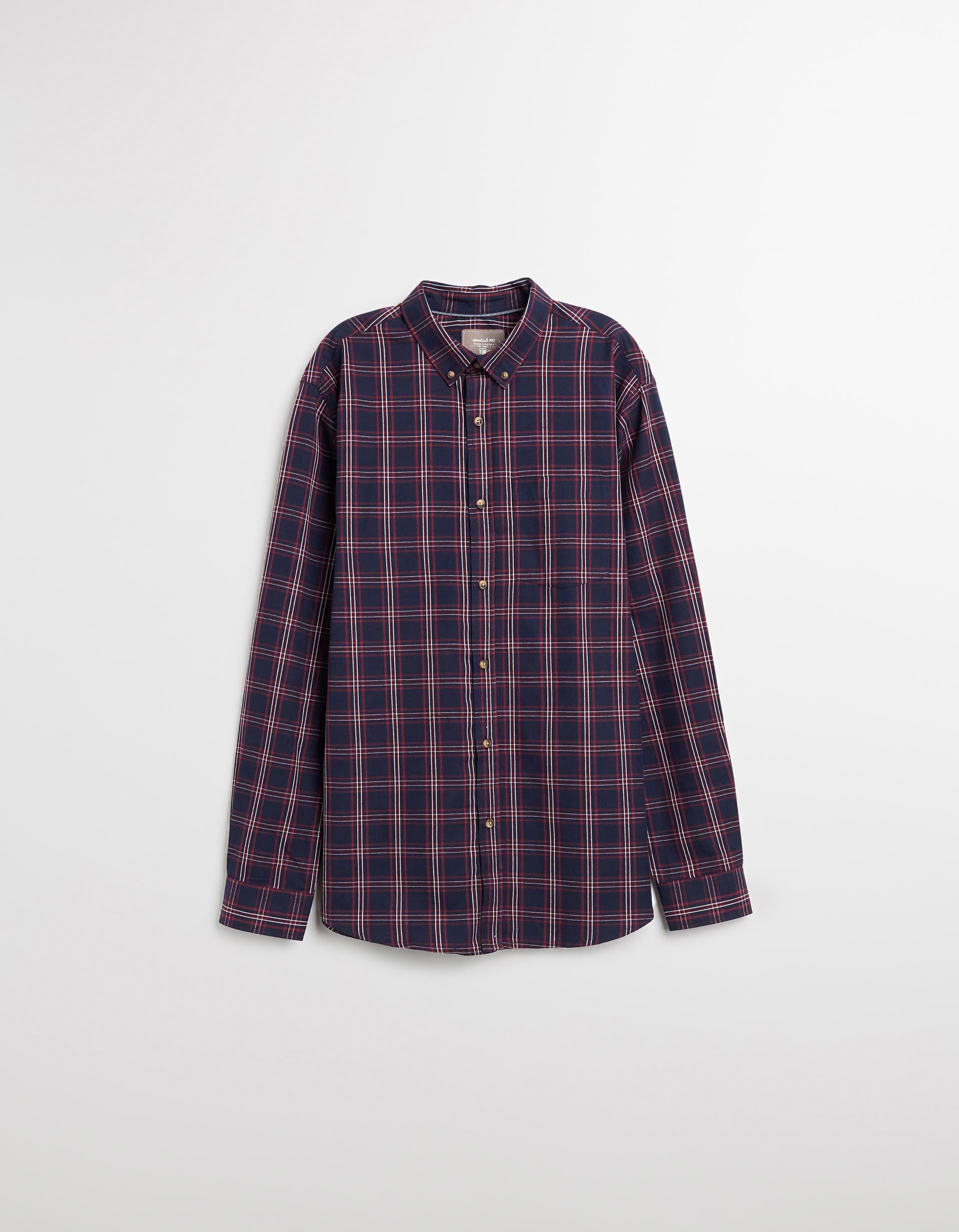 Comprar Online Camisa de Xadrez, Homem, Vermelho Escuro 