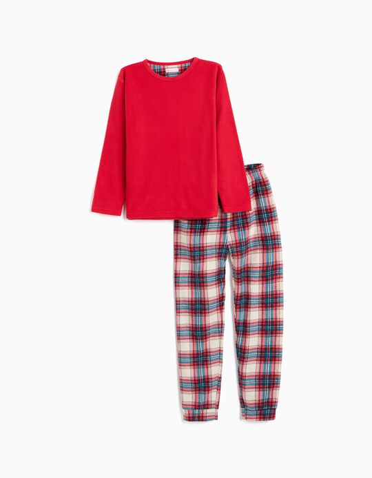 Comprar Online Pijama Polar De Natal, Menino, Vermelho Escuro