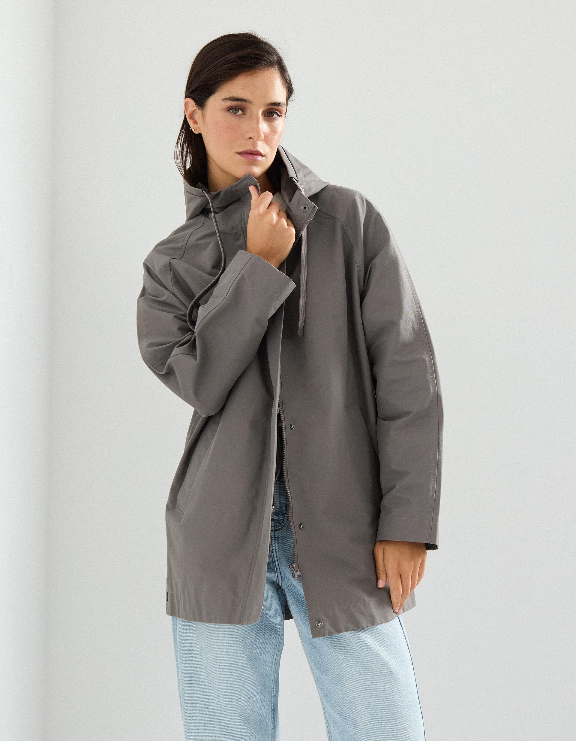 Comprar Online Parka Oversized, Mulher, Cinzento