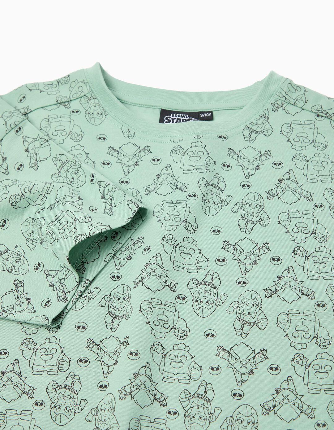 T-shirt 'Brawl Stars', Menino, Verde Claro