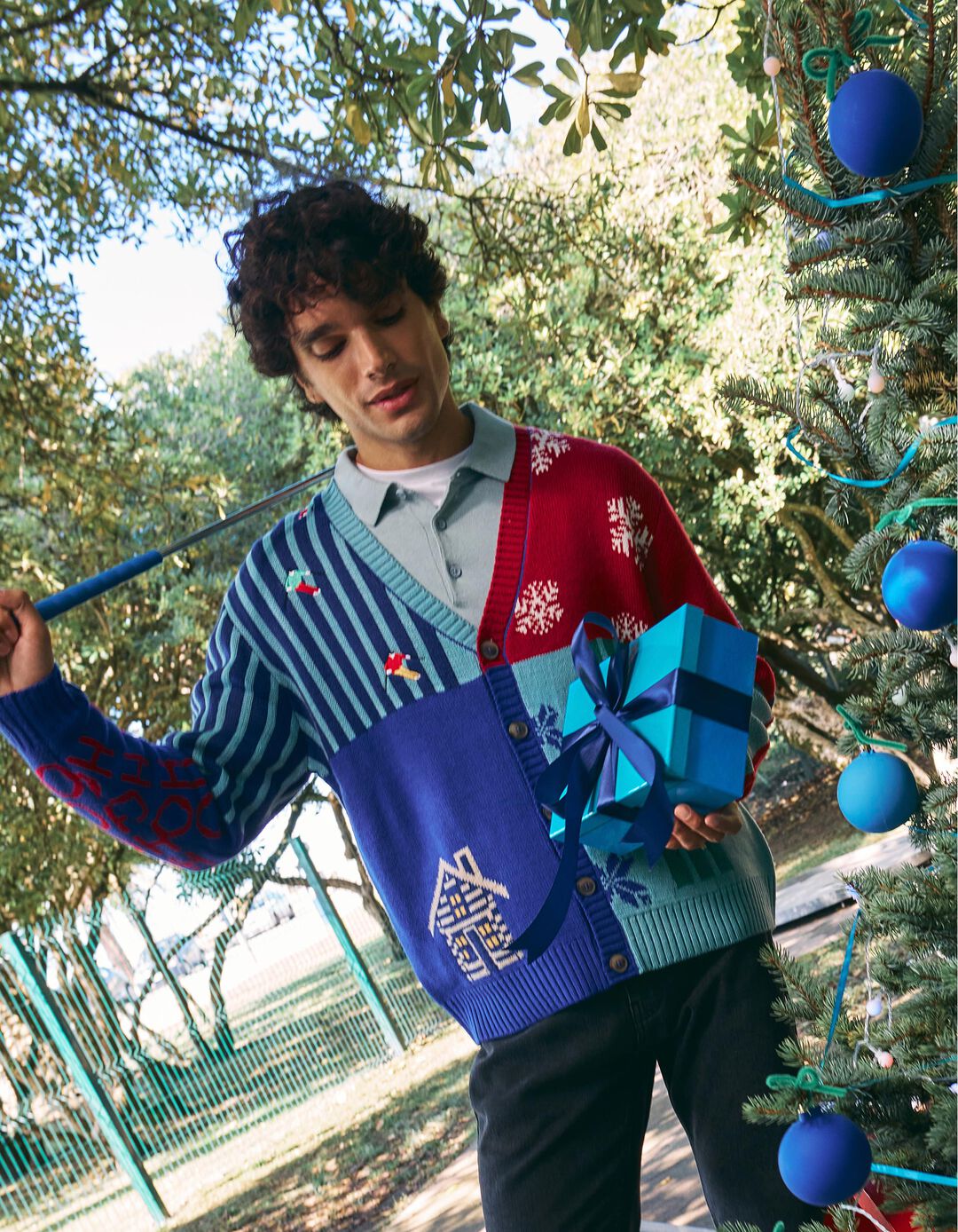 Casaco De Malha De Natal, Homem, Vermelho