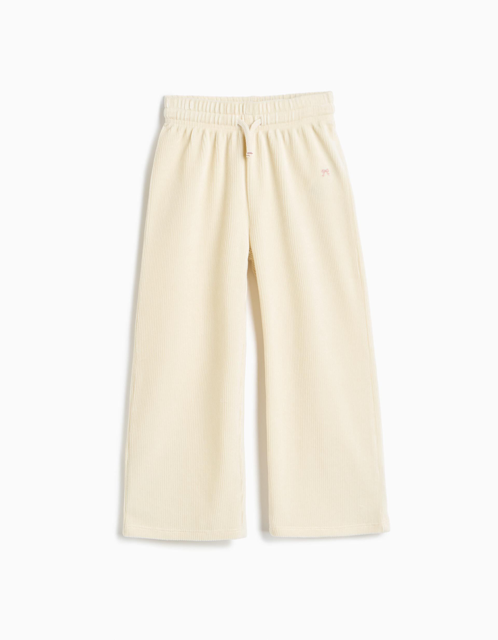 Comprar Online Cal&ccedil;as De Malha Wide Leg, Menina, Bege Claro