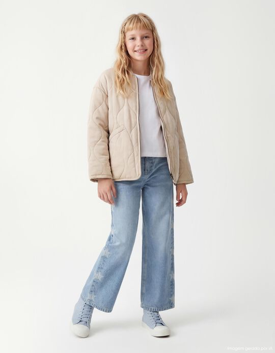 Comprar Online Cal&ccedil;as de Ganga 'Wide Leg' Estrelas, Menina, Azul Claro