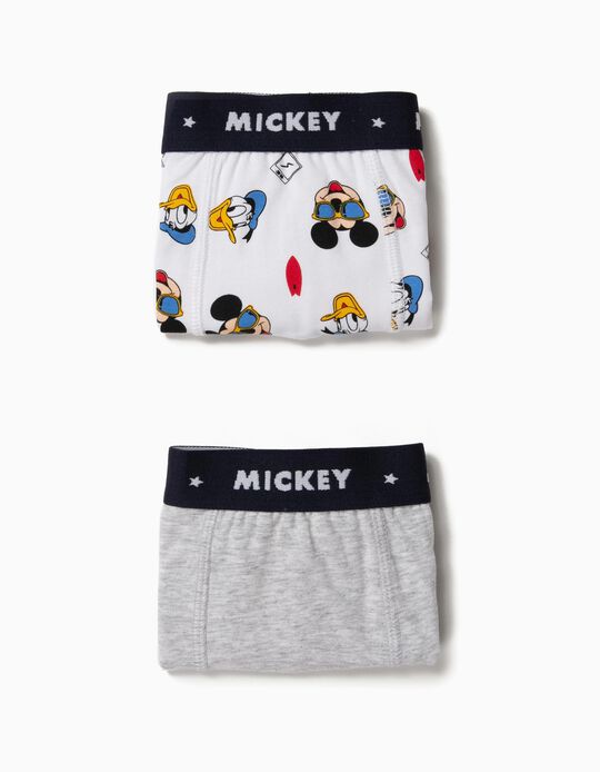 2 Boxers para Menino 'Mickey & Donald', Cinza e Branco