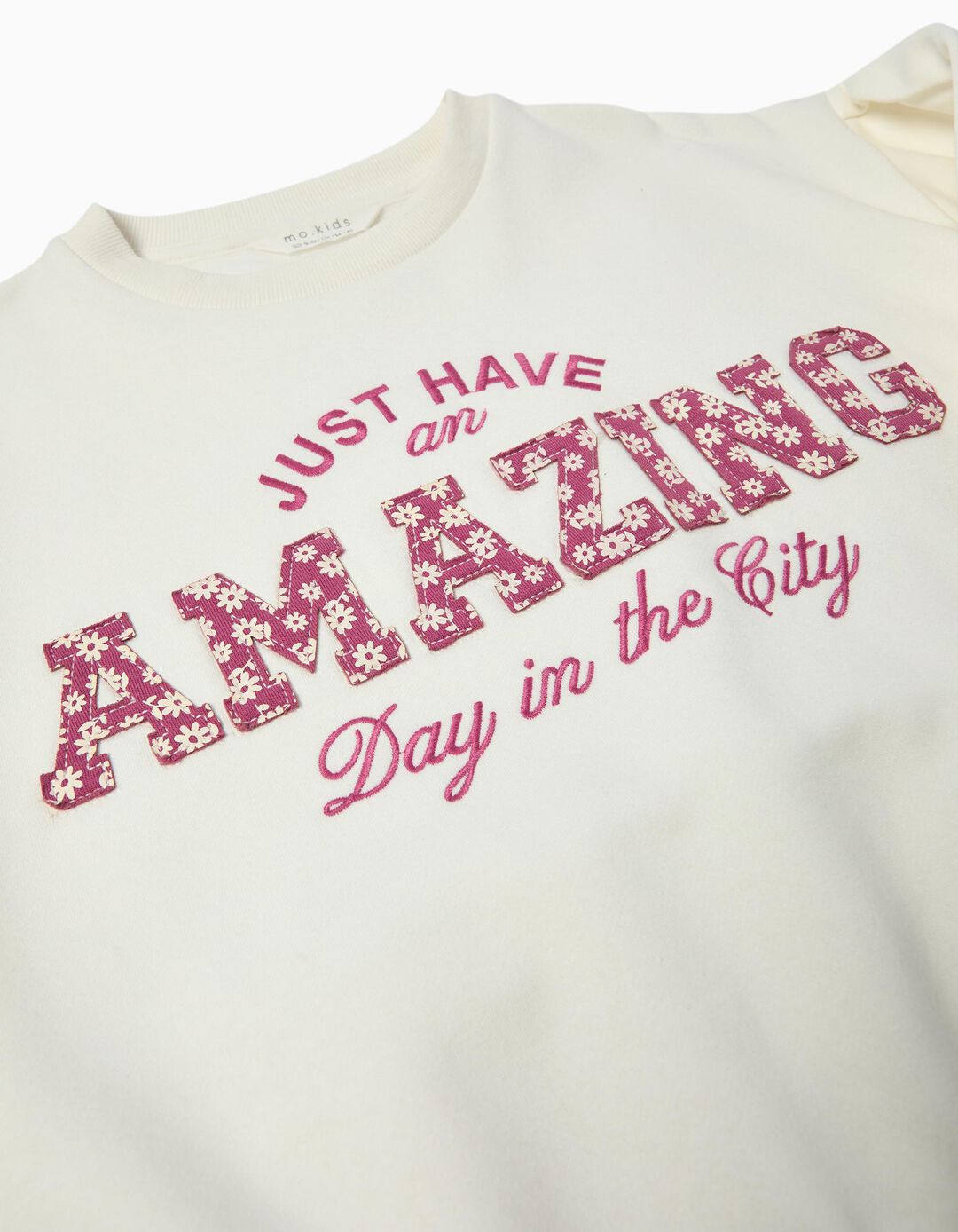 Sweatshirt de Felpa, Menina, Branco 