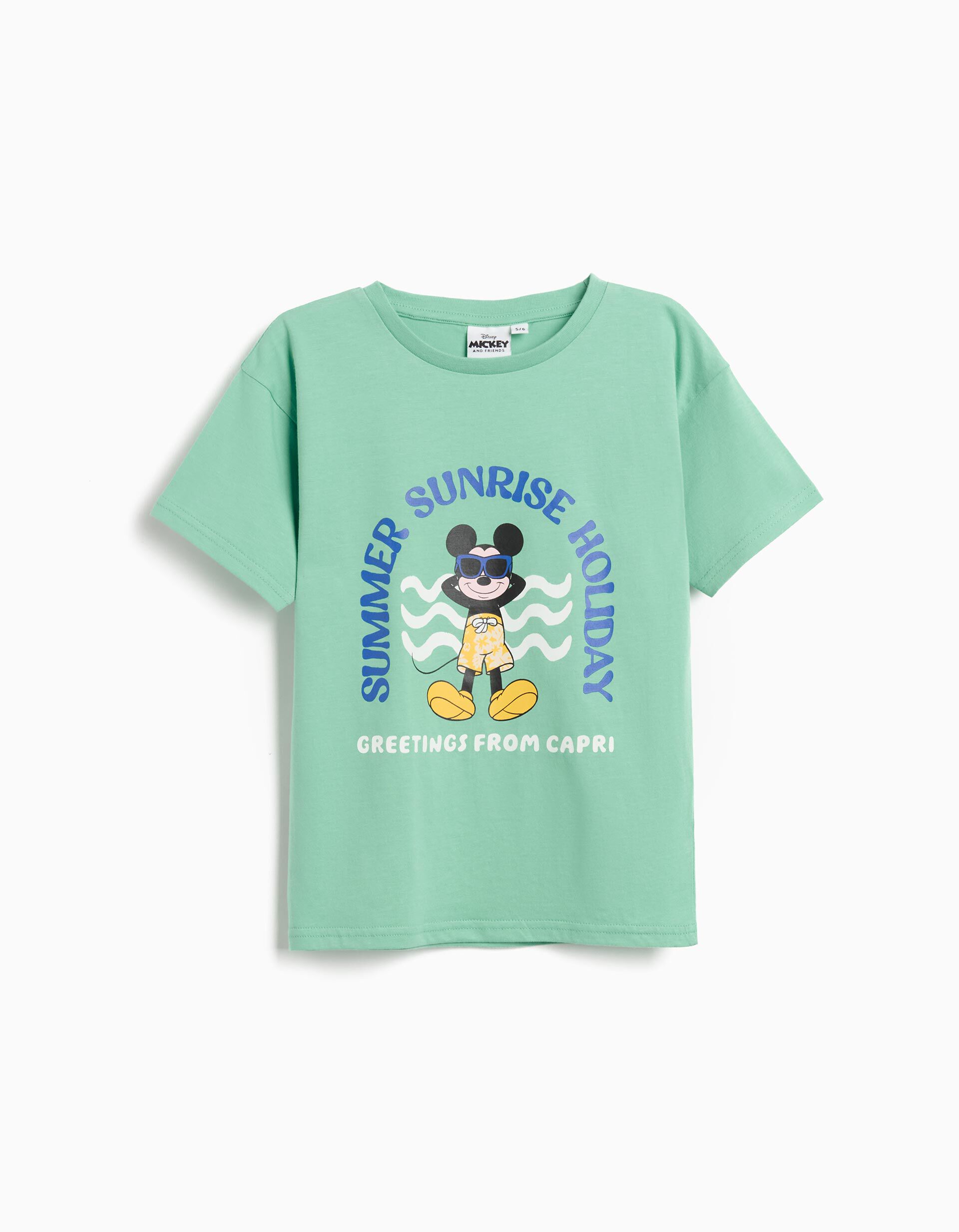 Comprar Online T-shirt 'Mickey', Menino, Verde Claro