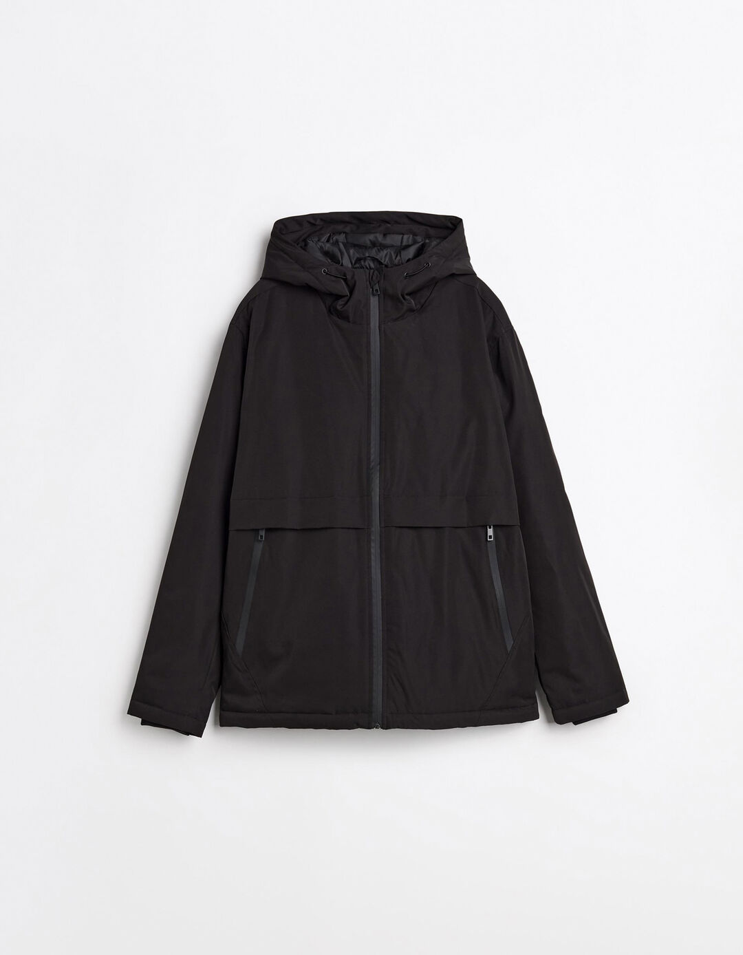 Parka com Capuz, Homem, Preto