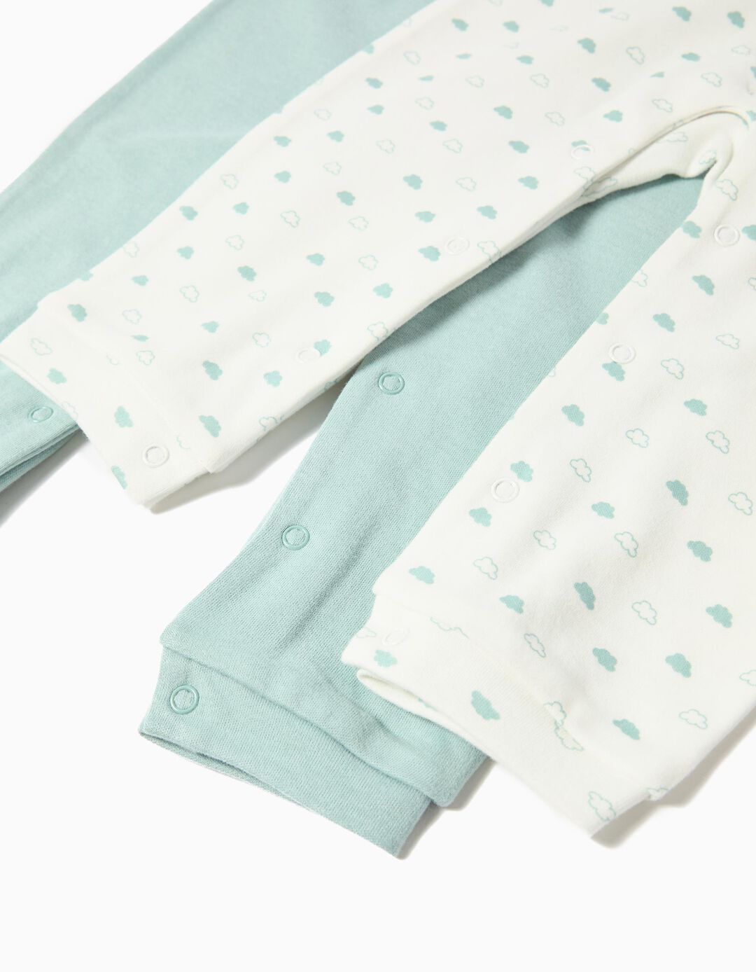 Pack 2 Babygrows, Menino, Verde Claro