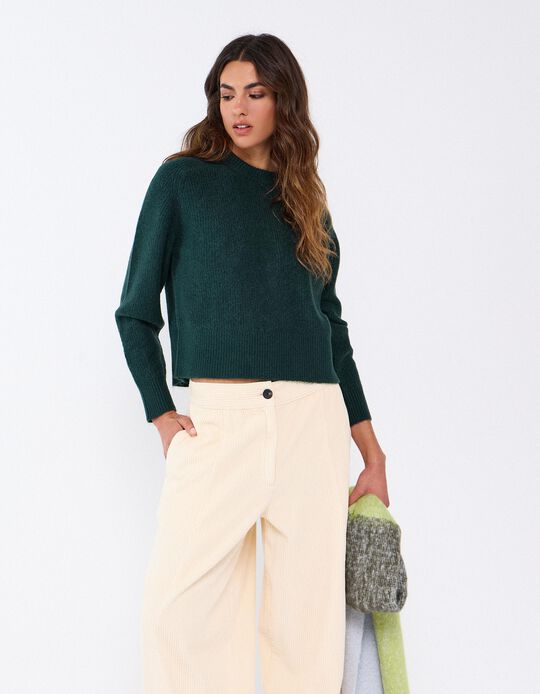 Comprar Online Camisola De Malha, Mulher, Verde Escuro