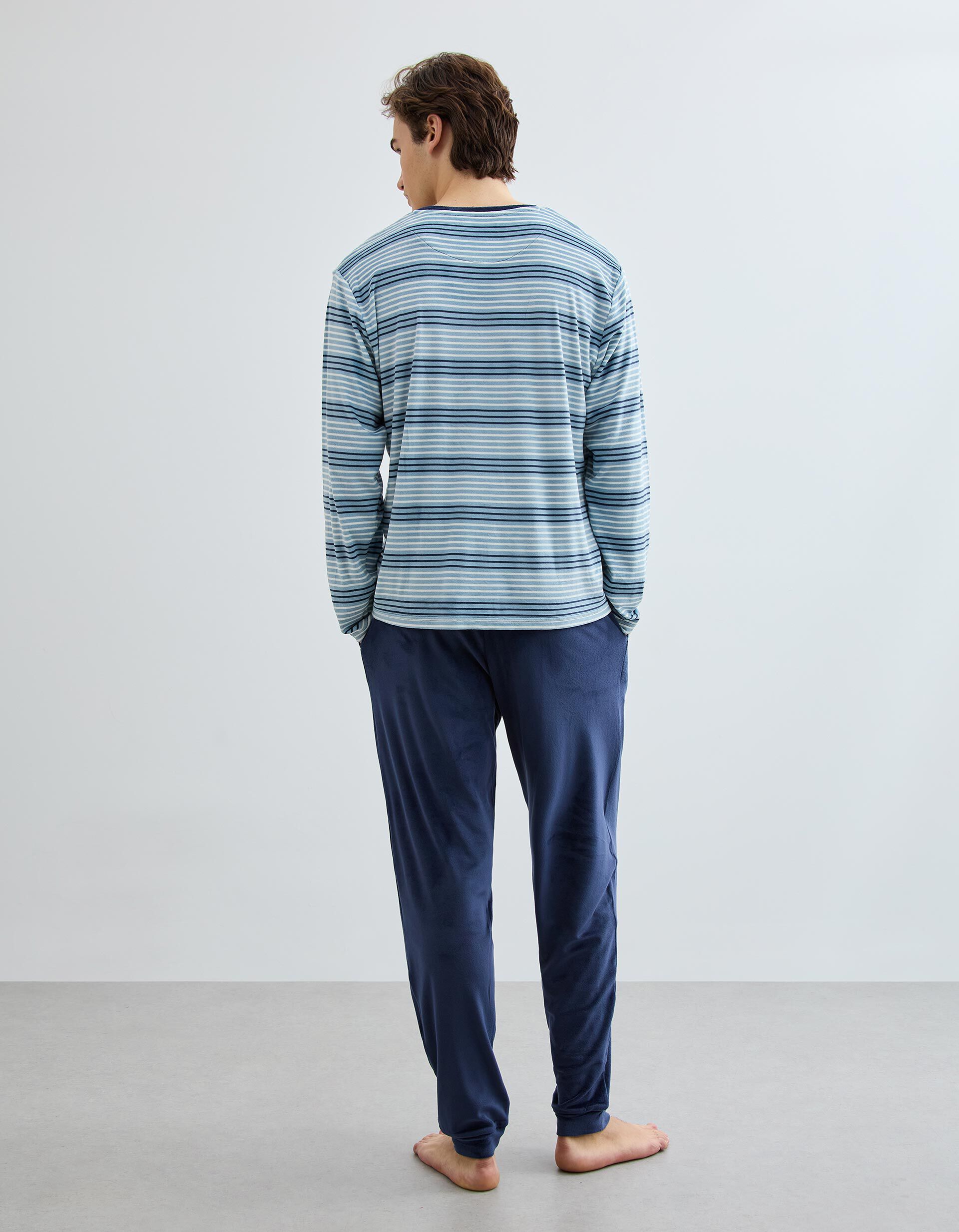 Comprar Online Pijama Aveludado, Homem, Azul Claro