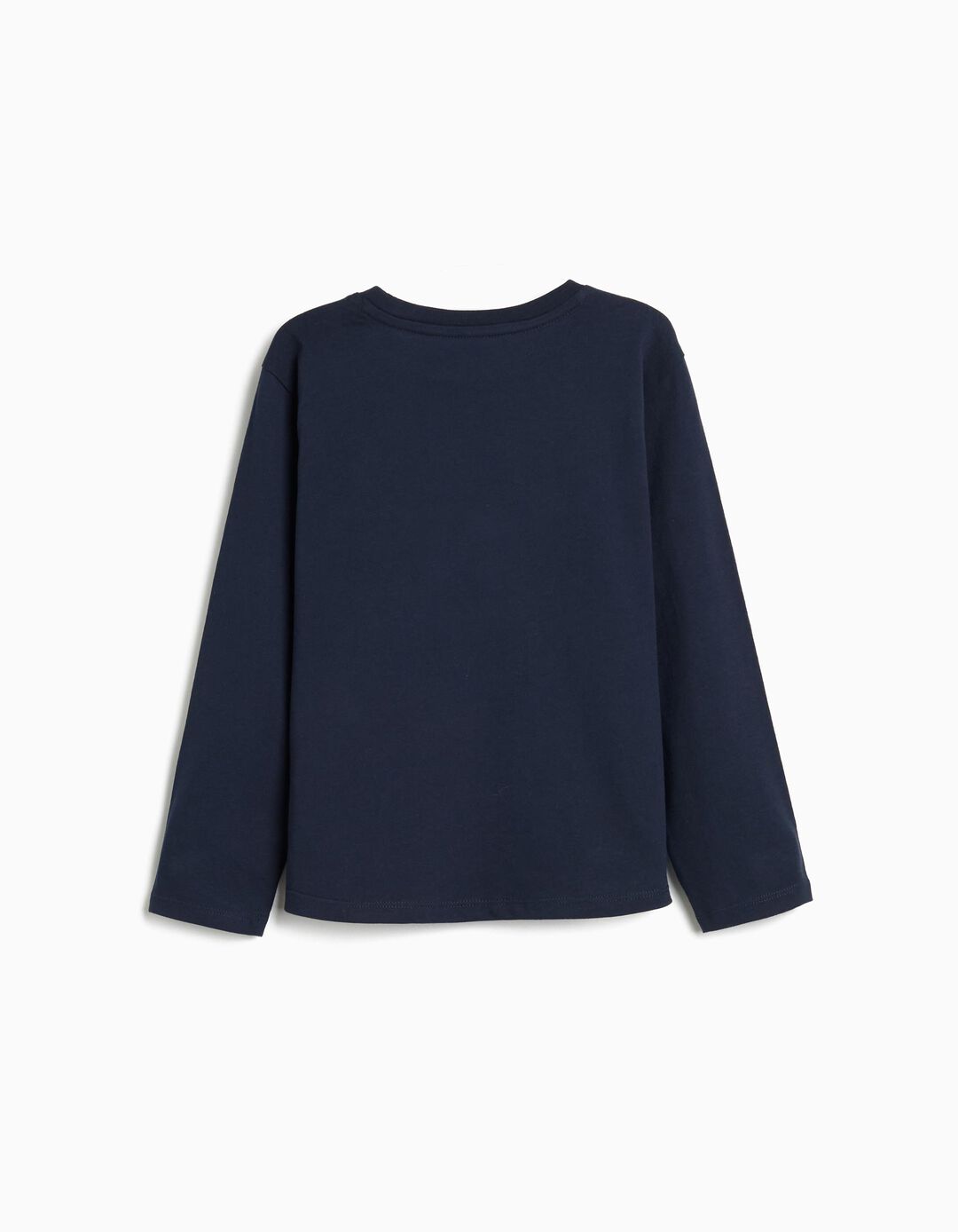 T-shirt de Manga Comprida, Menina, Azul Escuro