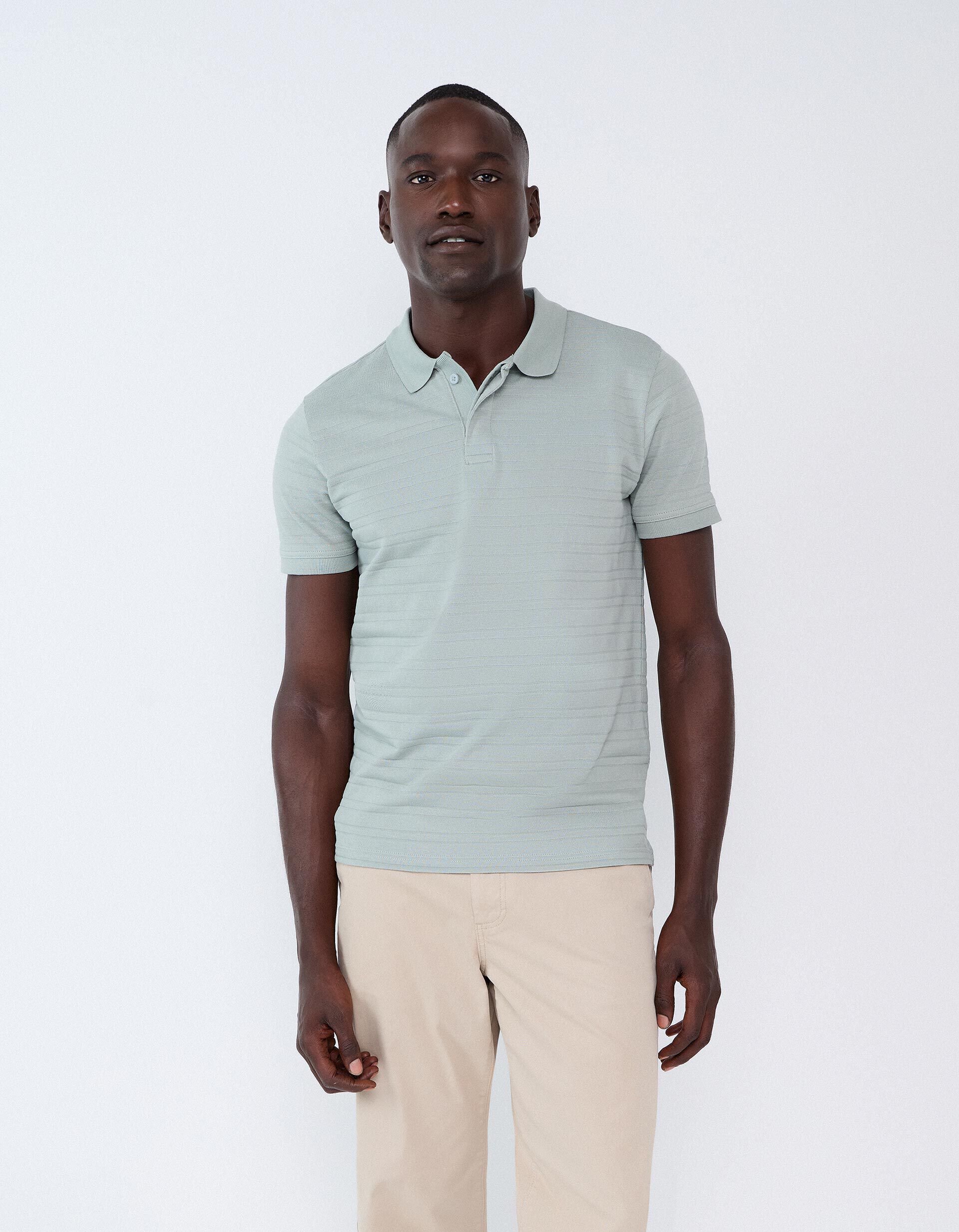 Comprar Online Polo Jacquard, Homem, Verde Claro