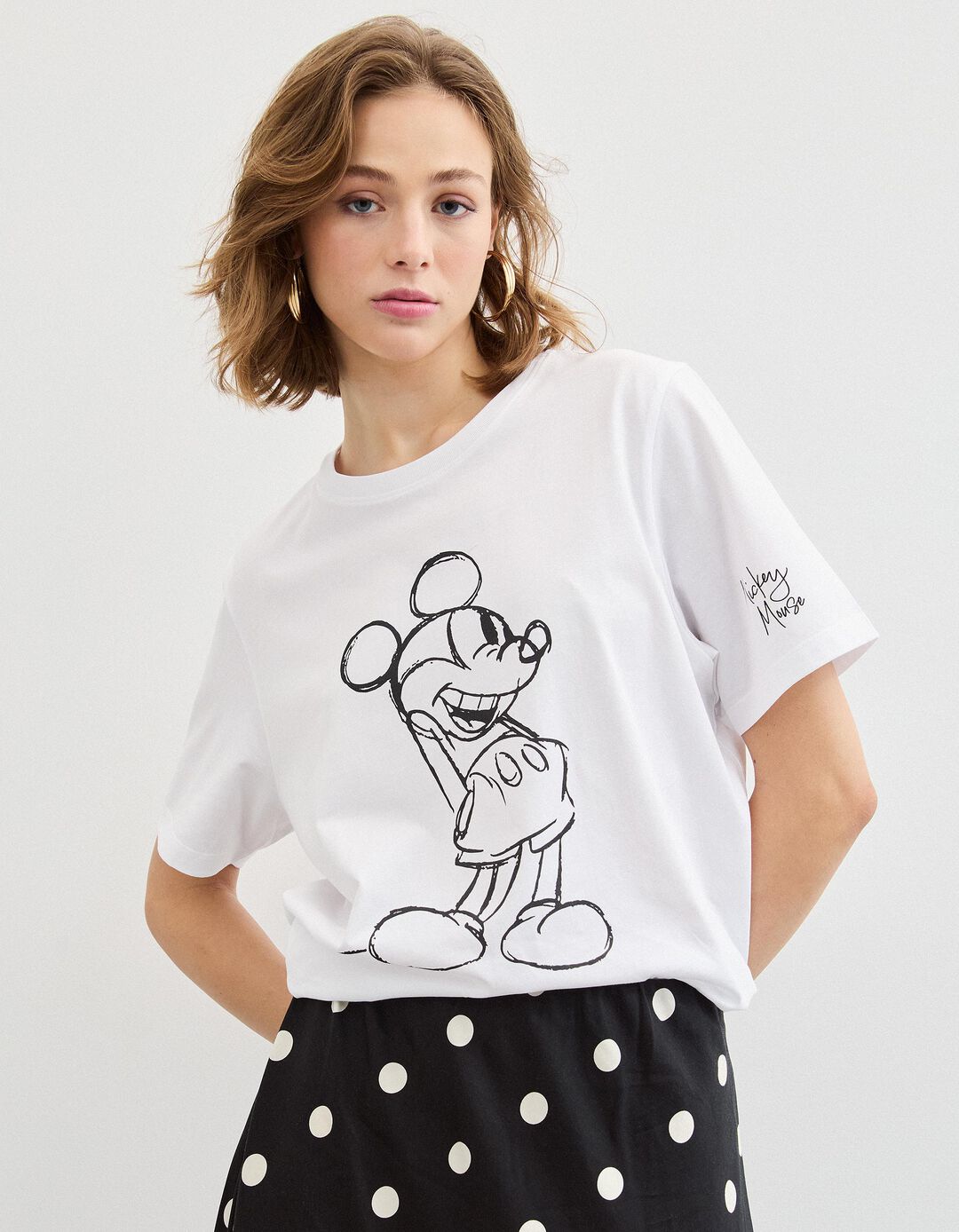 T-shirt Mickey &copy;Disney, Mulher, Branco