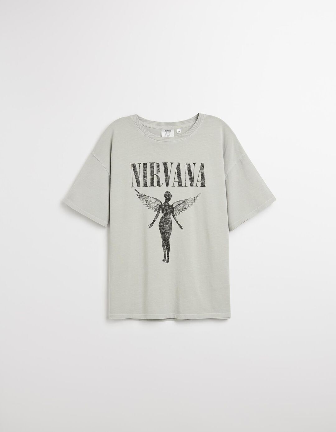 T-shirt 'Nirvana', Mulher, Cinzento Claro